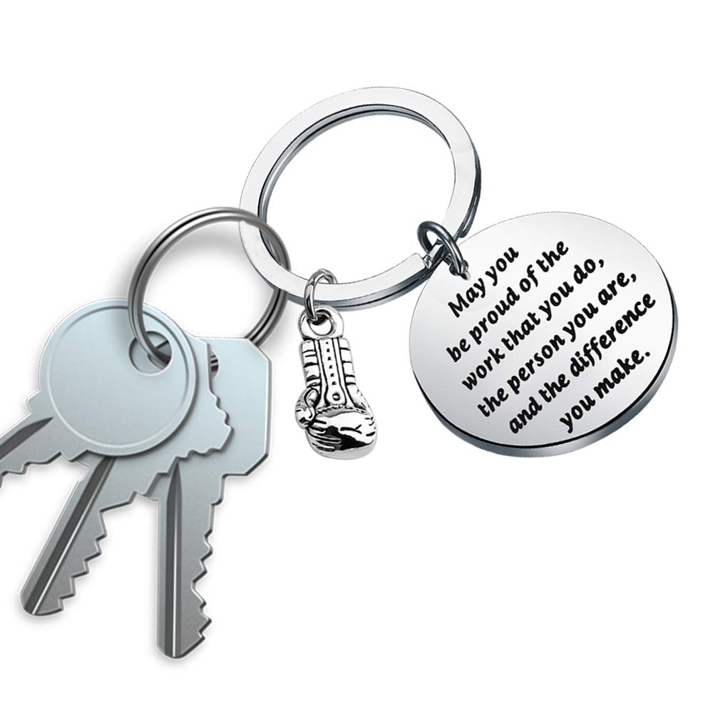 AKTAP Boxing Gloves Keychain - Boxing Jewelry for Men & Women - Motivational Boxer Keyring Gift for Fitness Enthusiasts - Perfect for Gym Bags, Keychains & Boxing Fan Collections
