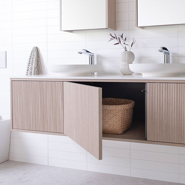 ADP Clifton Vanity - Modern Bathroom Vanity Set with Sink & Mirror, White Gloss Finish - Perfect for Small Bathrooms, Powder Rooms & Guest Baths