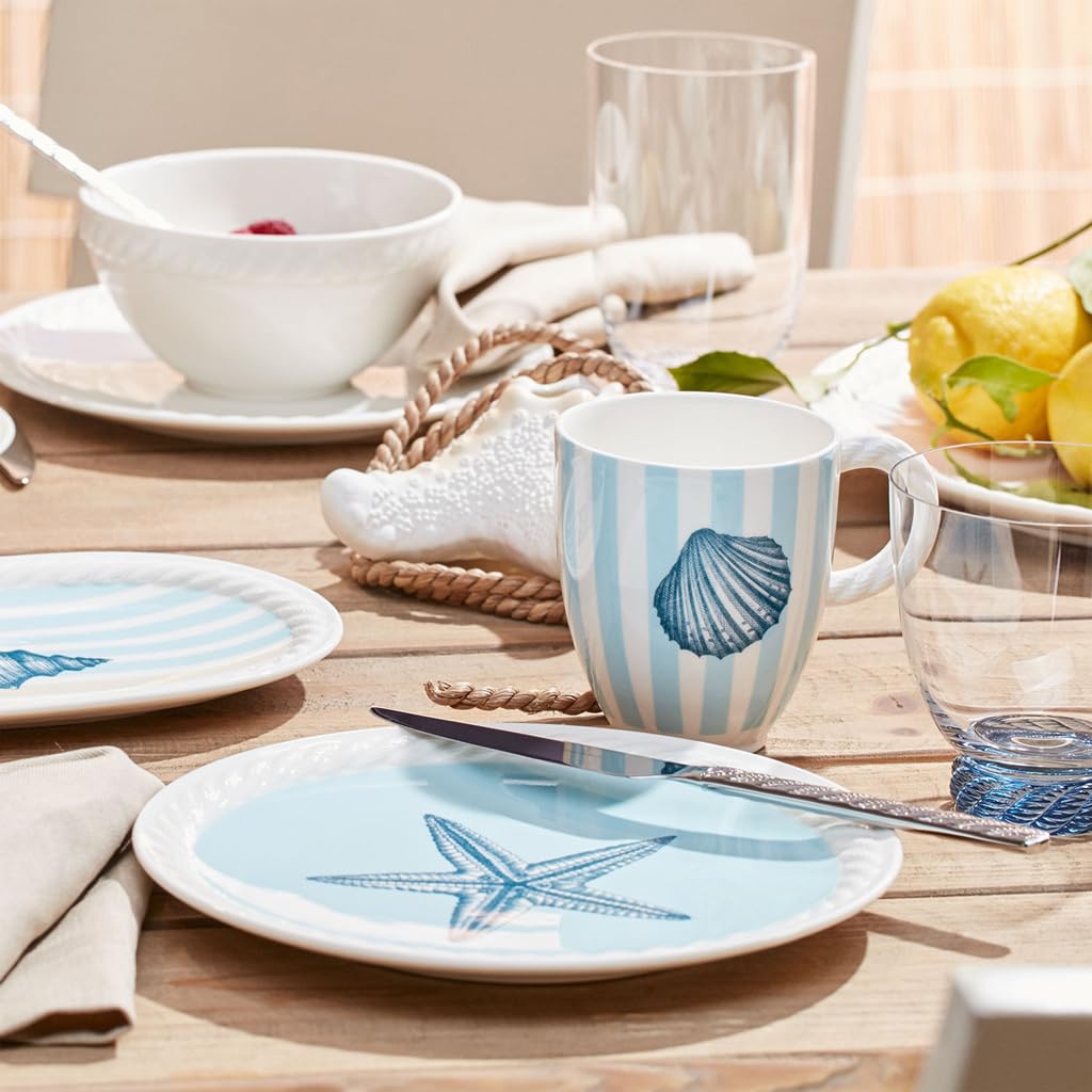 Villeroy & Boch Montauk 24-Piece Stainless Steel Cutlery Set for 6 People - Dishwasher Safe, Easy-Care White Flatware - Perfect for Dinner Parties, Weddings & Formal Dining