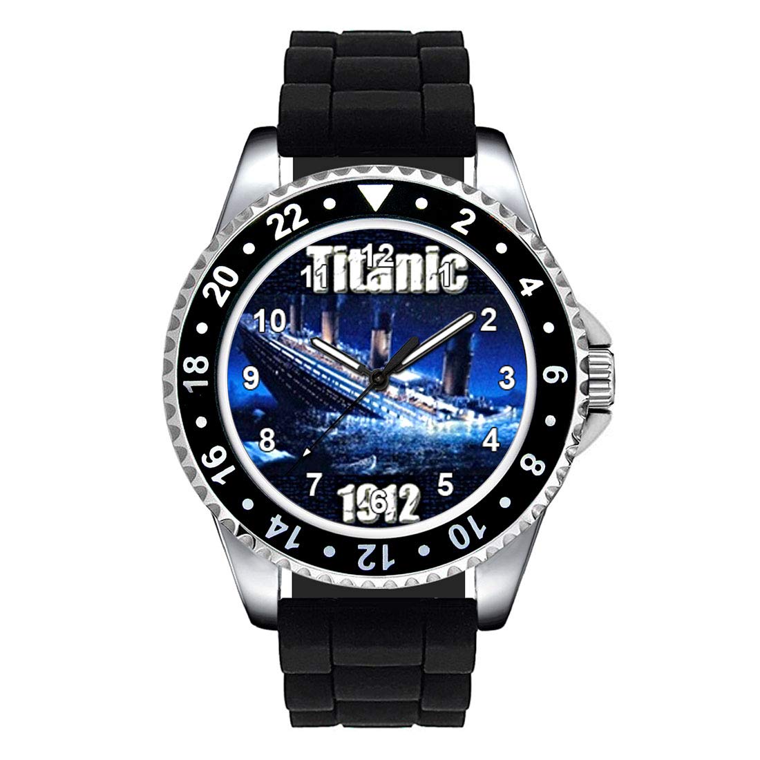 Timest Titanic Unisex Analog Quartz Watch with Silicone Strap - Round Casual Waterproof Wristwatch for Men & Women - Perfect for Daily Wear, Sports & Outdoor Activities