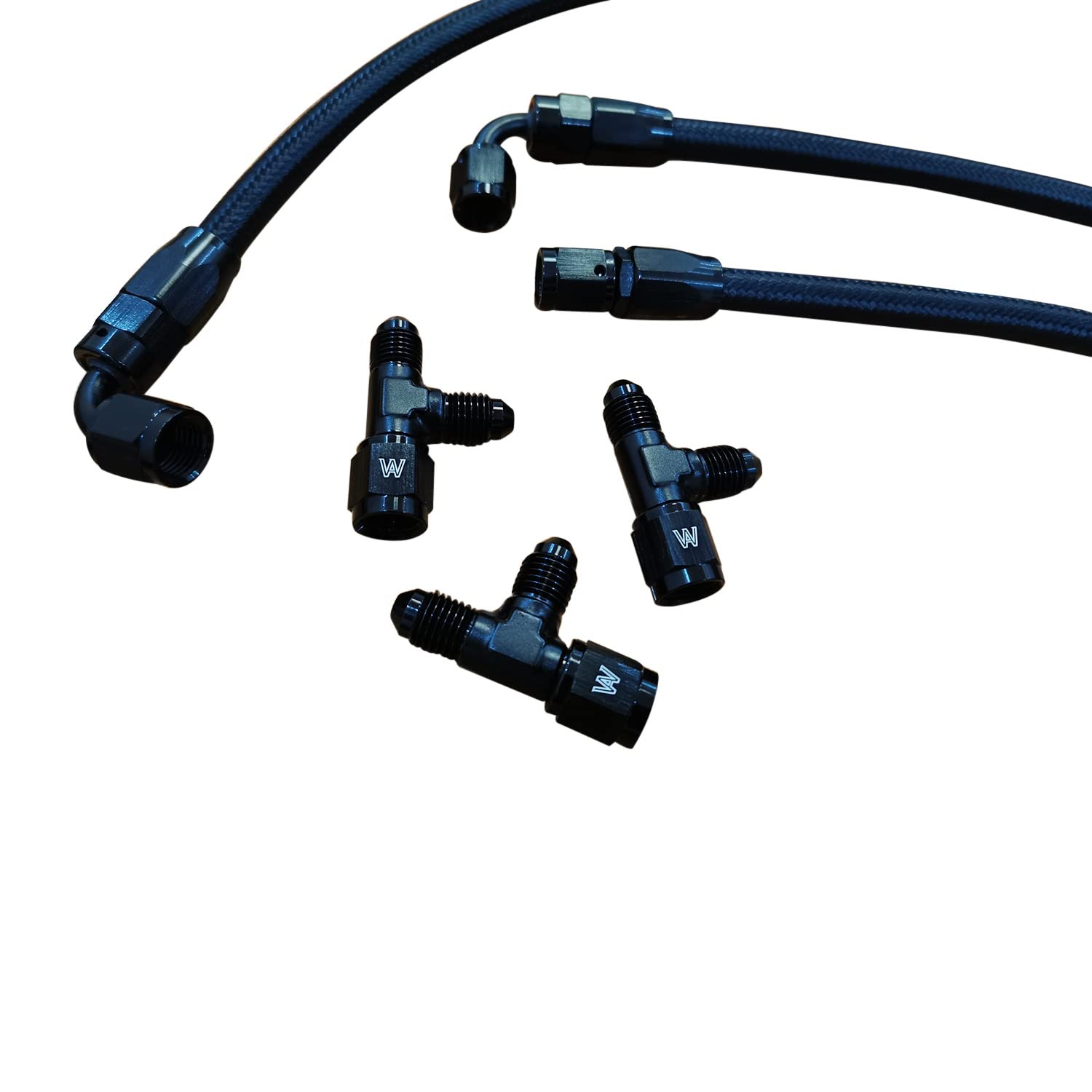 Black LSA ZL1 Steam Vent Kit 4AN Assembled Coolant Crossover Kit for LSA Supercharger - High Performance Cooling Solution for GM Vehicles, Racing & Street Use