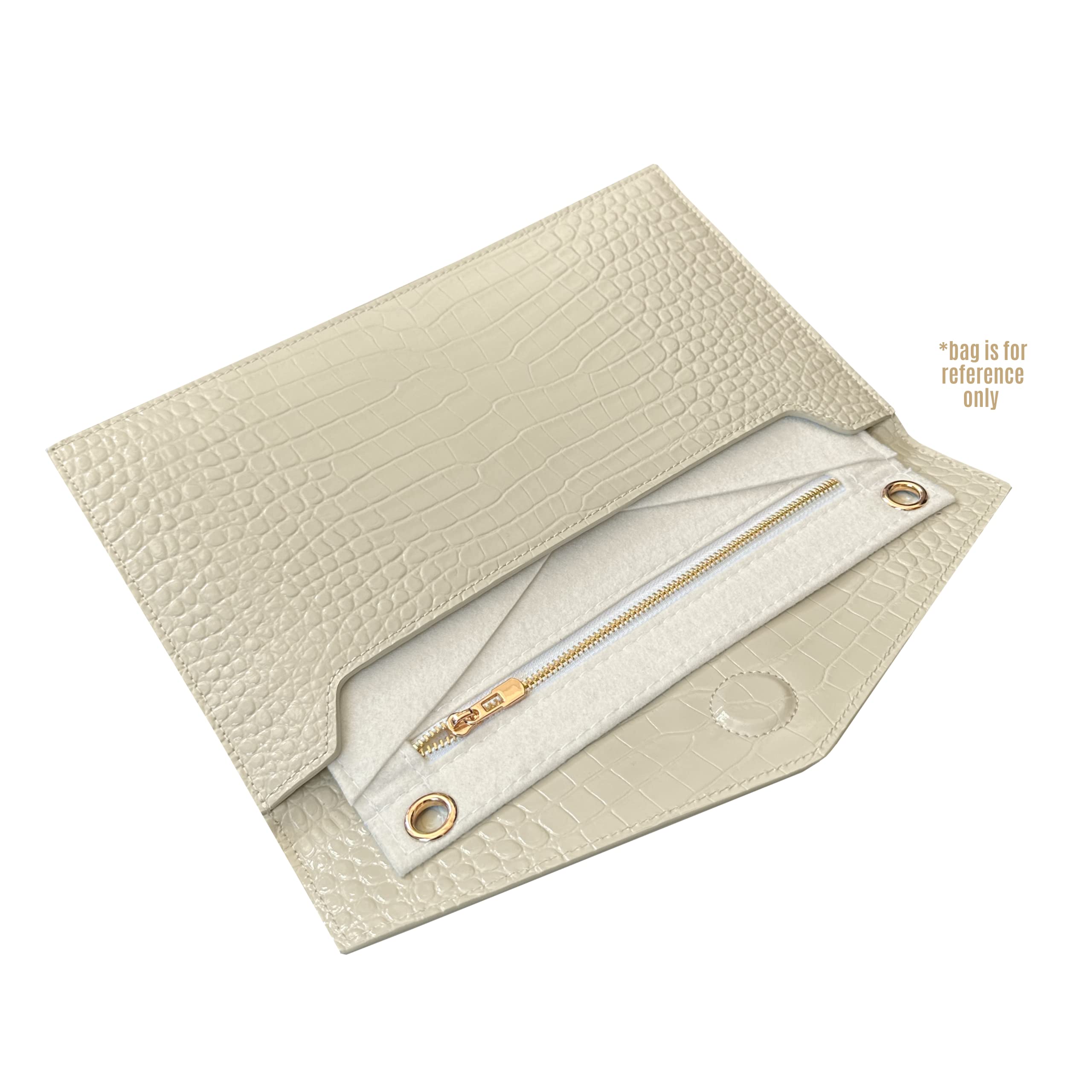 Uptown Clutch Conversion Kit with Gold Chain Strap - Black Wristlet Wallet on Chain (WOC) Pouch Insert for Women | Perfect for Evening Parties, Weddings & Date Nights