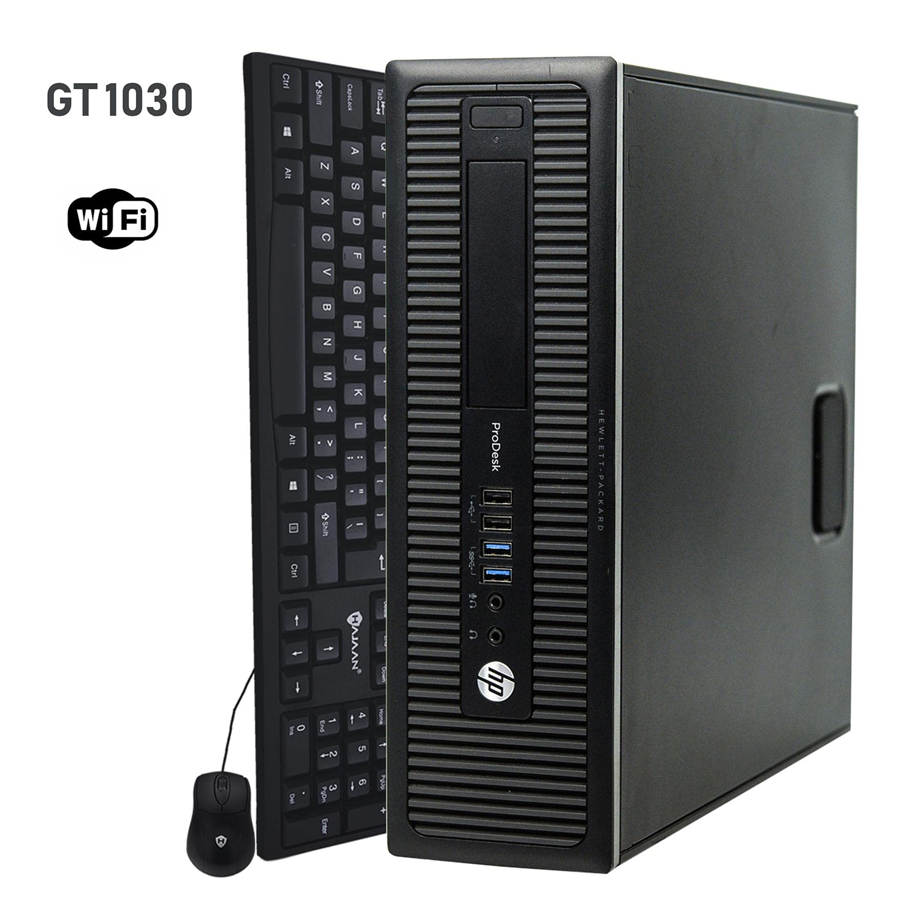 HP ProDesk 600 G1 SFF High Performance Business Desktop PC - Intel Core i5-4570 3.2GHz, 8GB RAM, 512GB SSD, NVIDIA GeForce GT 1030, WiFi, Windows 10 Pro (Renewed) - Perfect for Office Work, Home Computing & Light Gaming