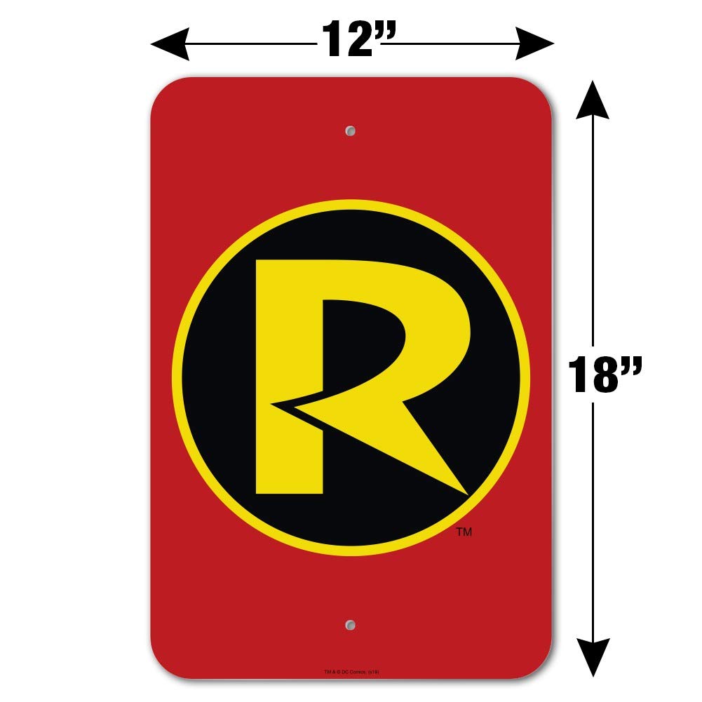 Batman & Robin Logo Wall Sign - Superhero Themed Home & Office Decor - Perfect for Comic Book Fans, Man Cave, Game Room & Superhero Party Decorations