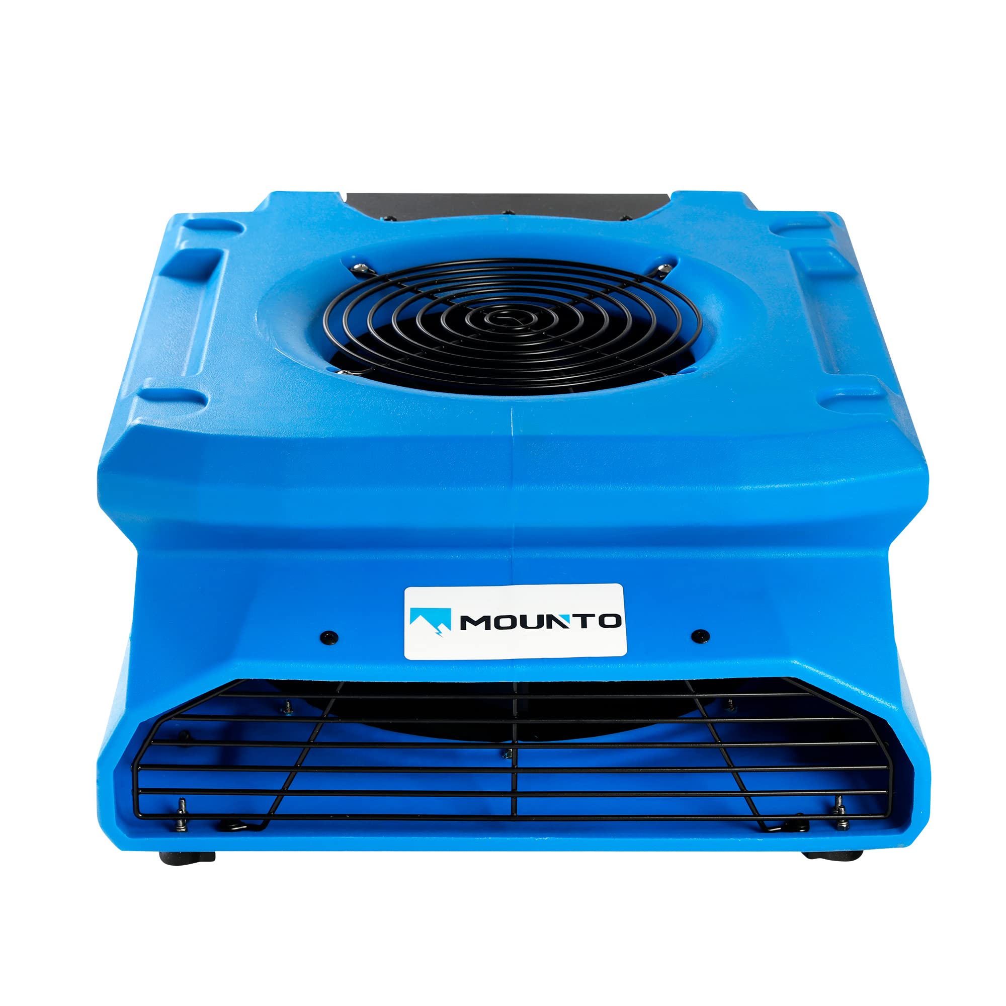 MOUNTO 1/4HP 1200CFM Low Profile Air Mover Carpet Dryer - 2 Speed Floor Fan with Dual GFCI Outlet, Stackable & Lightweight Air Blower - Perfect for Water Damage Restoration, Construction, Cleaning, Home Flooding & Basement Drying