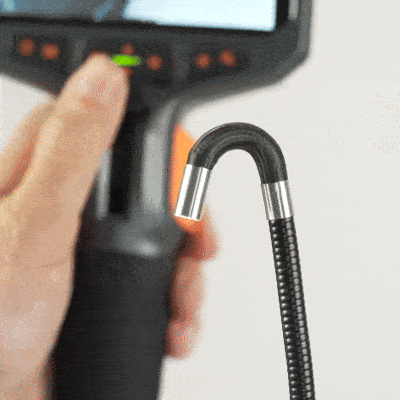 TD450s 8.5mm Articulating Single Lens Inspection Camera with LED Light - Industrial Pipe, HVAC, Automotive & Home Maintenance Endoscope Borescope