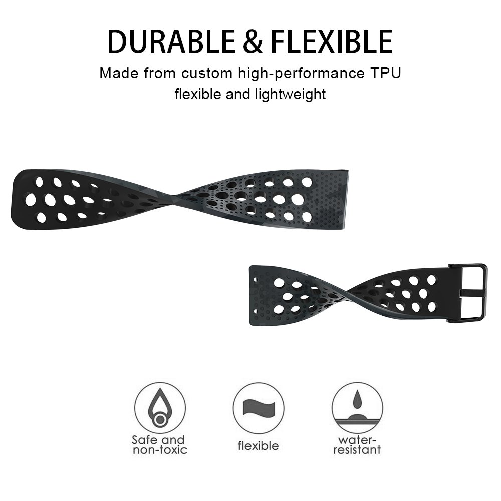 Breathable Sport Strap Compatible with Fitbit Versa - Replacement Band for Women & Men (Small/Large) - Perfect for Workouts, Running & Daily Fitness Tracking