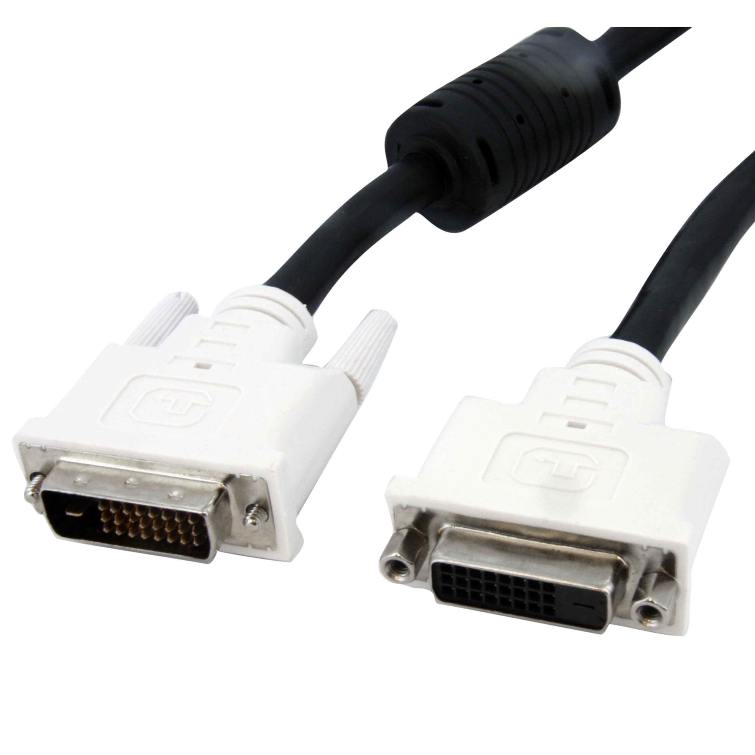StarTech.com 10 ft DVI-D Dual Link Extension Cable - Male to Female - Supports 2560x1600 Resolution - High Speed Computer Monitor Cable for Gaming, Office & Home Theater Setup