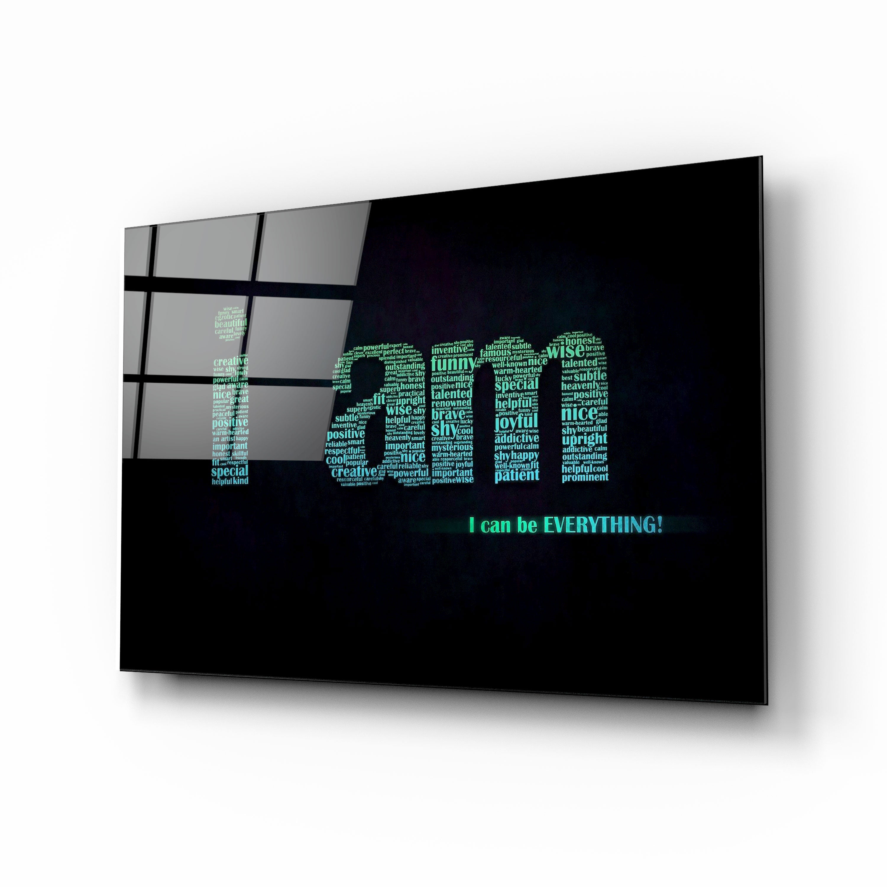 I Am Everything - Motivational Inspirational Wall Art Decor for Home, Office & Gifts - Perfect for Living Room, Bedroom & Workspace