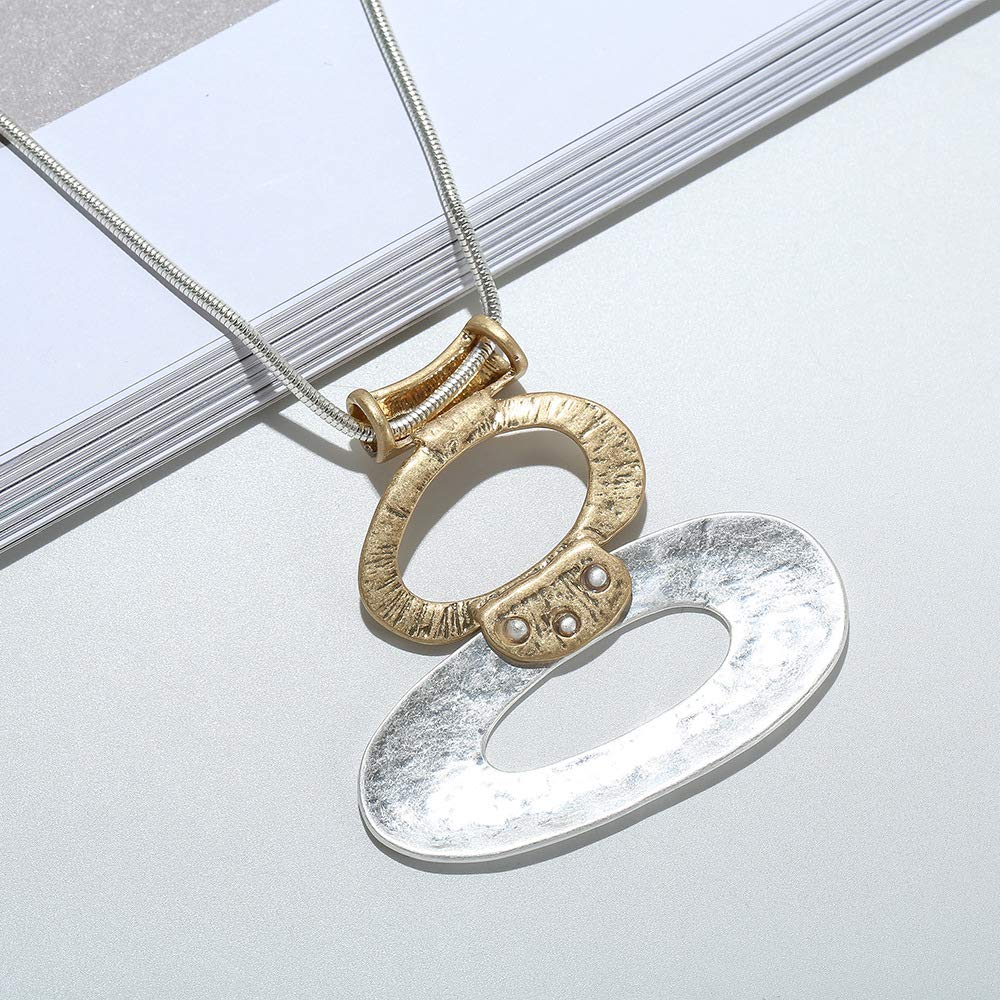 Rose Gold Women's Long Necklace - Elegant Choker Pendant Jewelry for Everyday Wear & Special Occasions | Valentine's Day Gift, Anniversary Present, Party Accessory