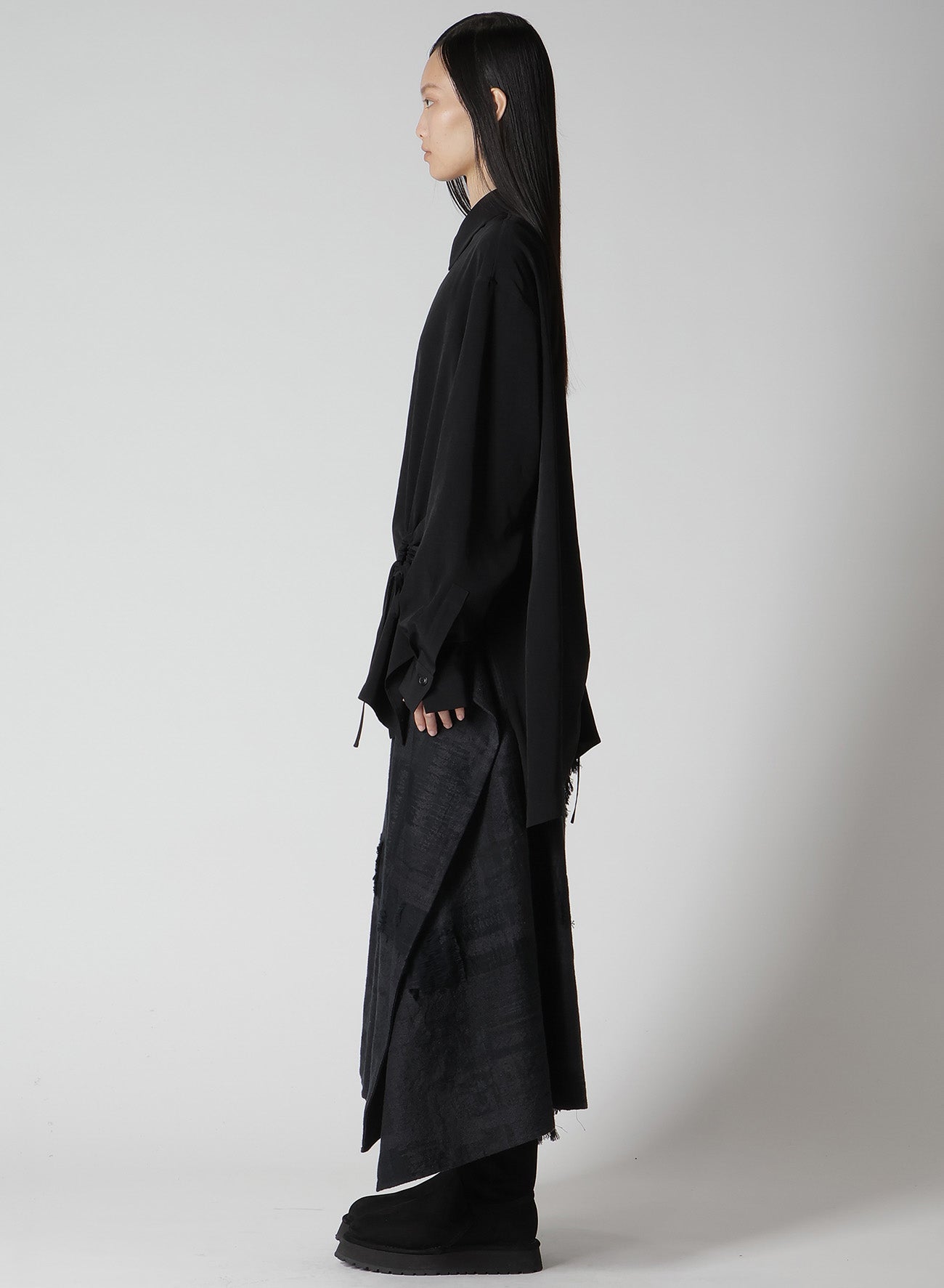 Elegant Crepe de Chine Circle Gathered Blouse for Women | Flowy Casual & Office Wear | Perfect for Work, Dates & Special Occasions