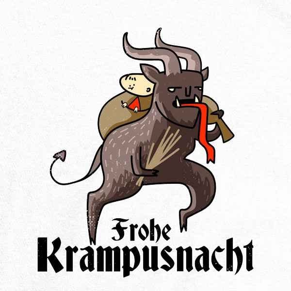 Funny Krampus Christmas Long Sleeve T-Shirt - Pop Threads Krampusnacht Holiday Humor Tee - Perfect for Ugly Sweater Parties & Festive Gift Giving