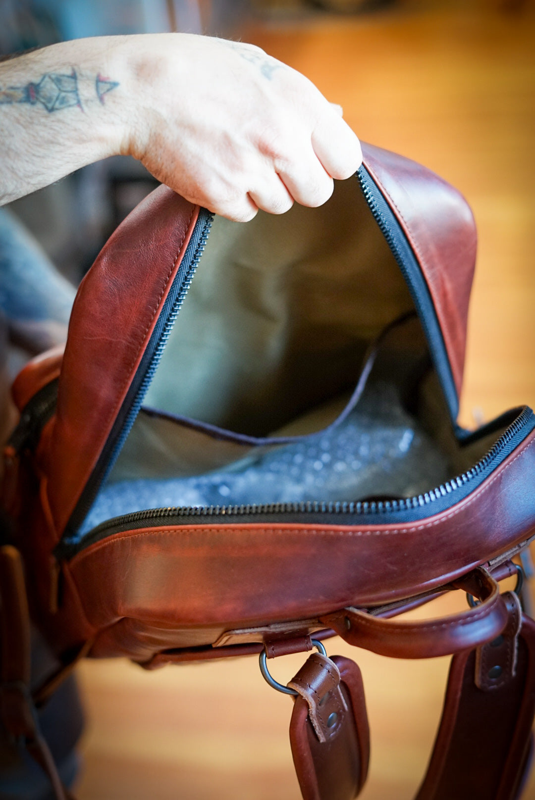 Commuter Backpack for Men & Women - Waterproof Laptop Backpack with USB Charging Port (Hurricane Cherry Cola) - Perfect for Work, Travel & Daily Use