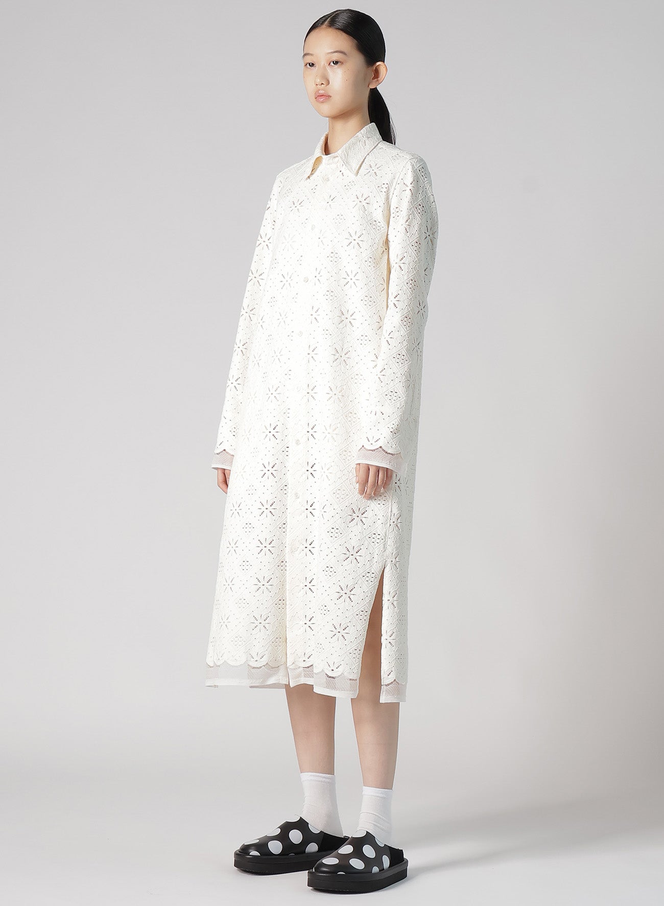 Stylish Cotton Lace Long Shirt for Women - Elegant Boho Blouse with Floral Embroidery - Perfect for Casual Outings, Date Nights & Summer Fashion