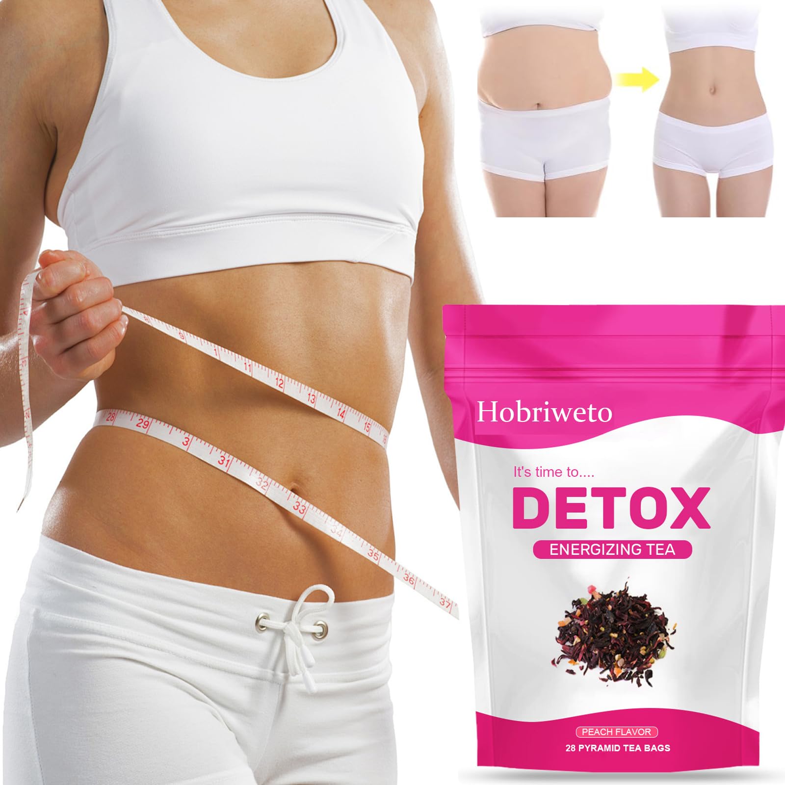 Natural Weight Loss Tea - 28 Day Detox Slimming Tea for Gentle Detoxification & Fat Burning | Improves Digestion & Boosts Energy | Healthy Body Shaping Tea for Daily Wellness Routine