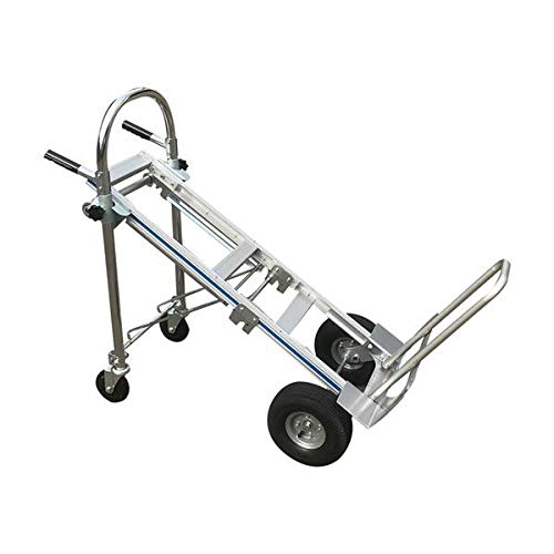 Heavy Duty 770lb Ergonomic Aluminum Hand Truck - Folding 3-in-1 Luggage Cart for Travel, Moving & Office Use | Portable Dolly for Suitcases, Packages & Home Storage Organization