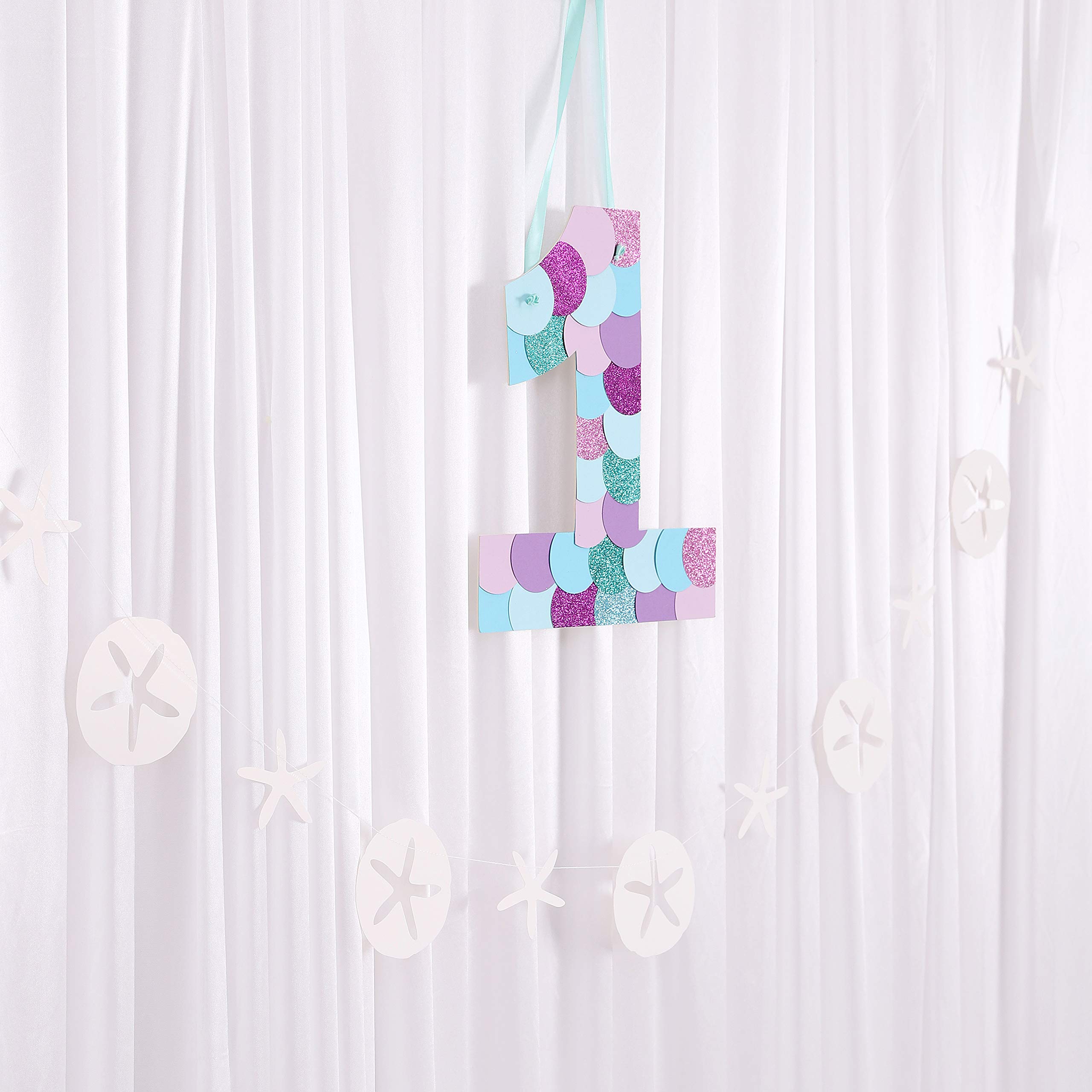 WAOUH Mermaid 1st Birthday Party Decorations Set - Mermaid Sign, Starfish Banner, Photo Booth Props, Birthday Souvenirs & Gifts for Girls | Perfect for First Birthday Celebrations, Baby Showers & Themed Parties