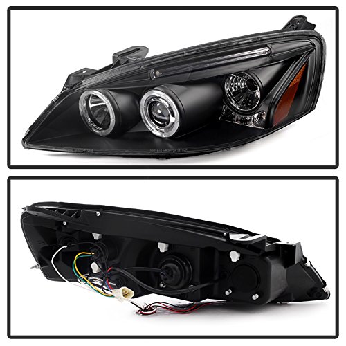 High-Performance LED Halo Headlights for Pontiac G6 2005-2008 - Black/Clear Lens - Upgrade Your Night Driving Visibility & Style