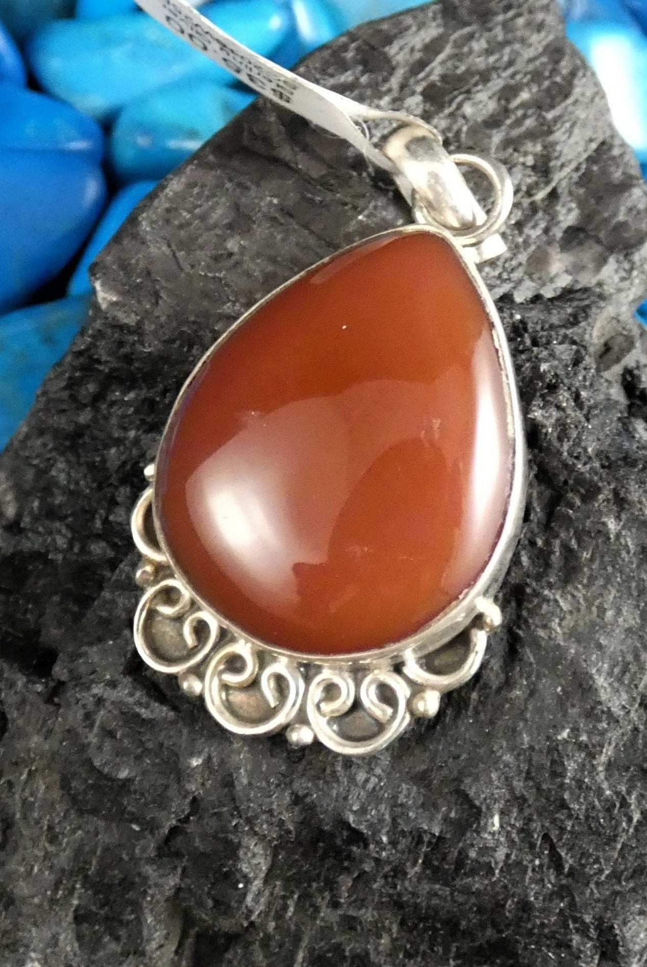 Natural Carnelian Gemstone Sterling Silver Pendant Necklace for Women - Elegant Healing Crystal Jewelry for Meditation, Energy Balancing & Spiritual Gifts