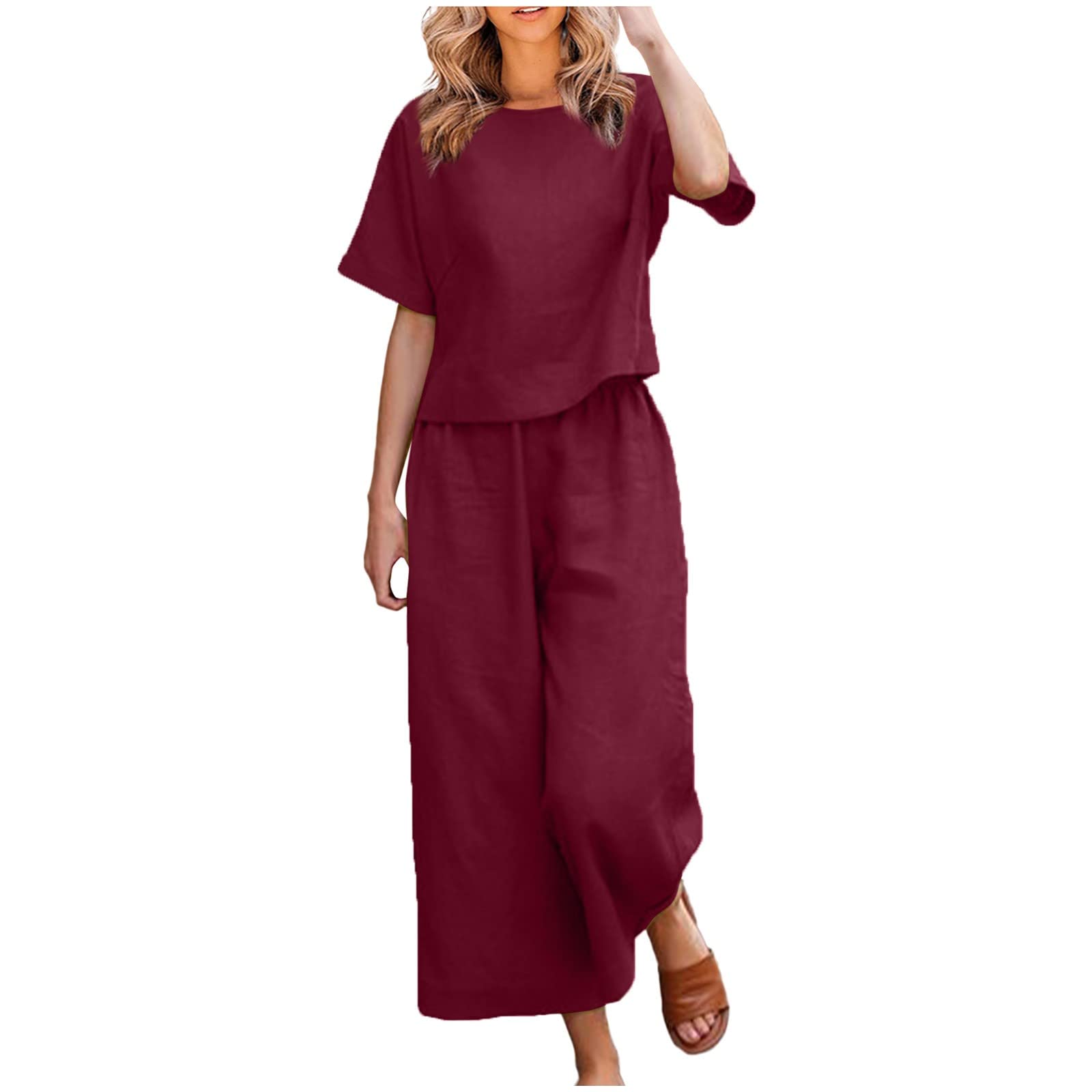 Women's 2-Piece Outfit Set - Sexy Vacation Matching Tracksuit & Yoga Shorts for Summer Beach, Gym & Casual Wear