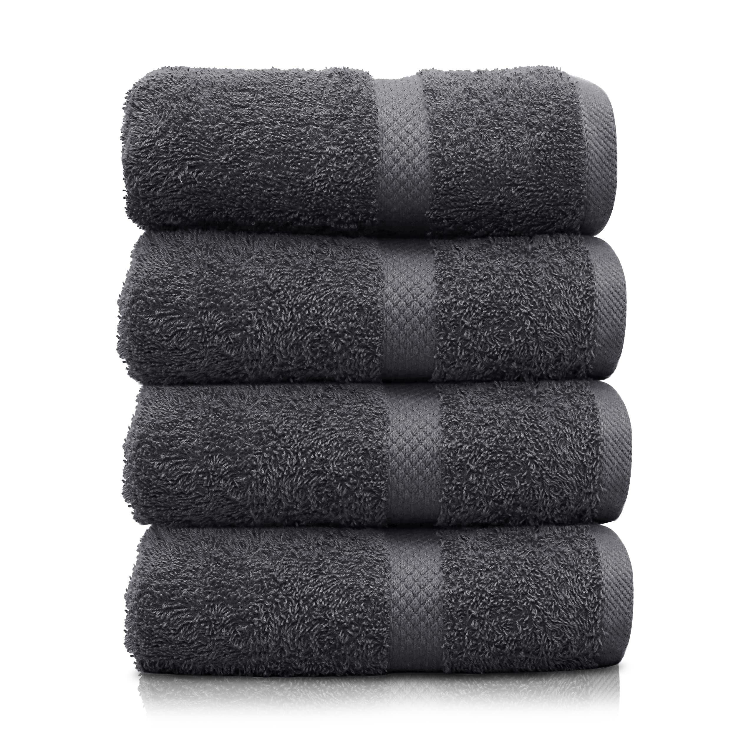 KEEPOZ 100% Cotton Bath Towels Set of 4 - 27
