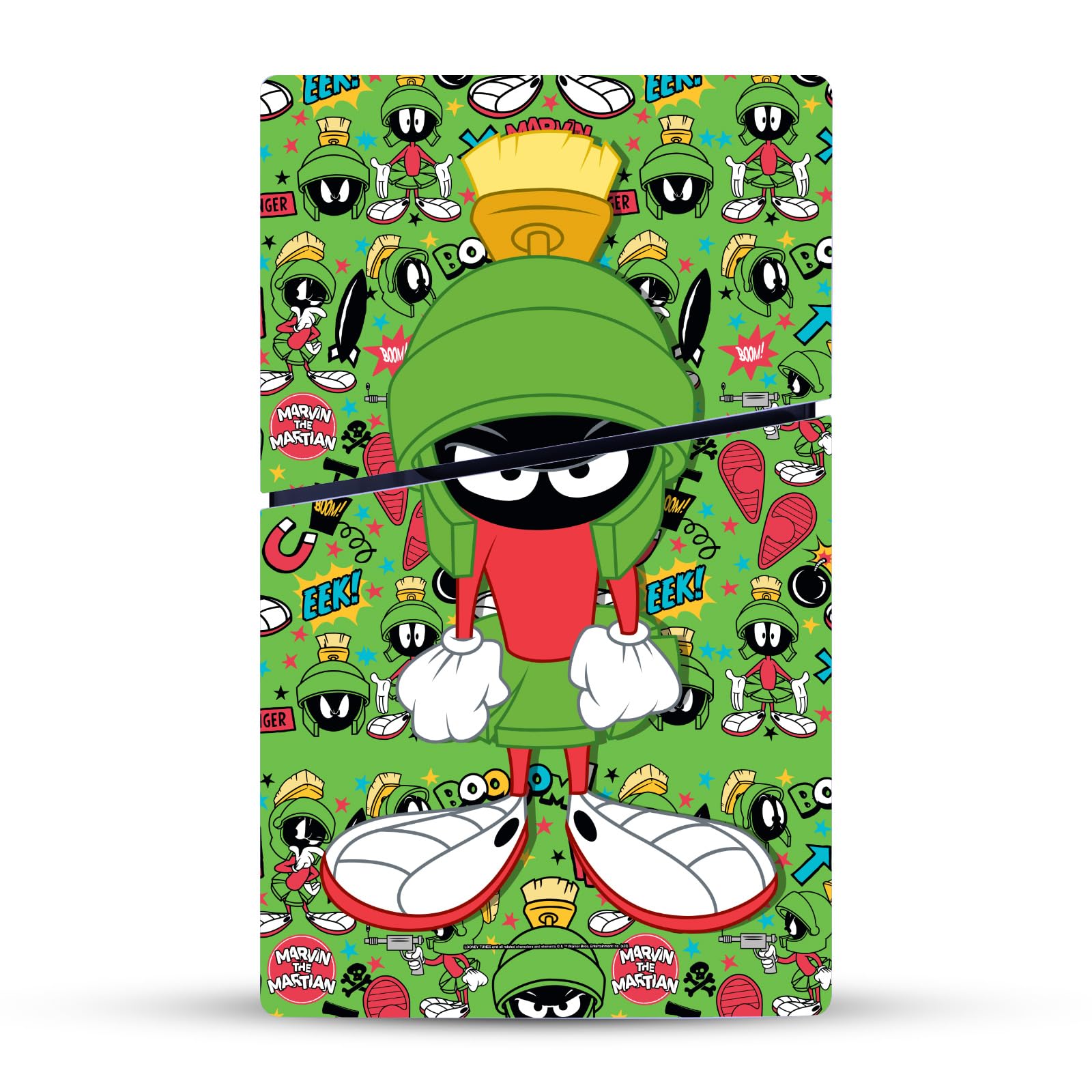 Official Looney Tunes Marvin The Martian Vinyl Skin Sticker for Sony PS5 Slim/Pro Disc Console & DualSense Controller - Gaming Decal for Playstation 5 Accessories | Perfect for Customizing Your Gaming Setup