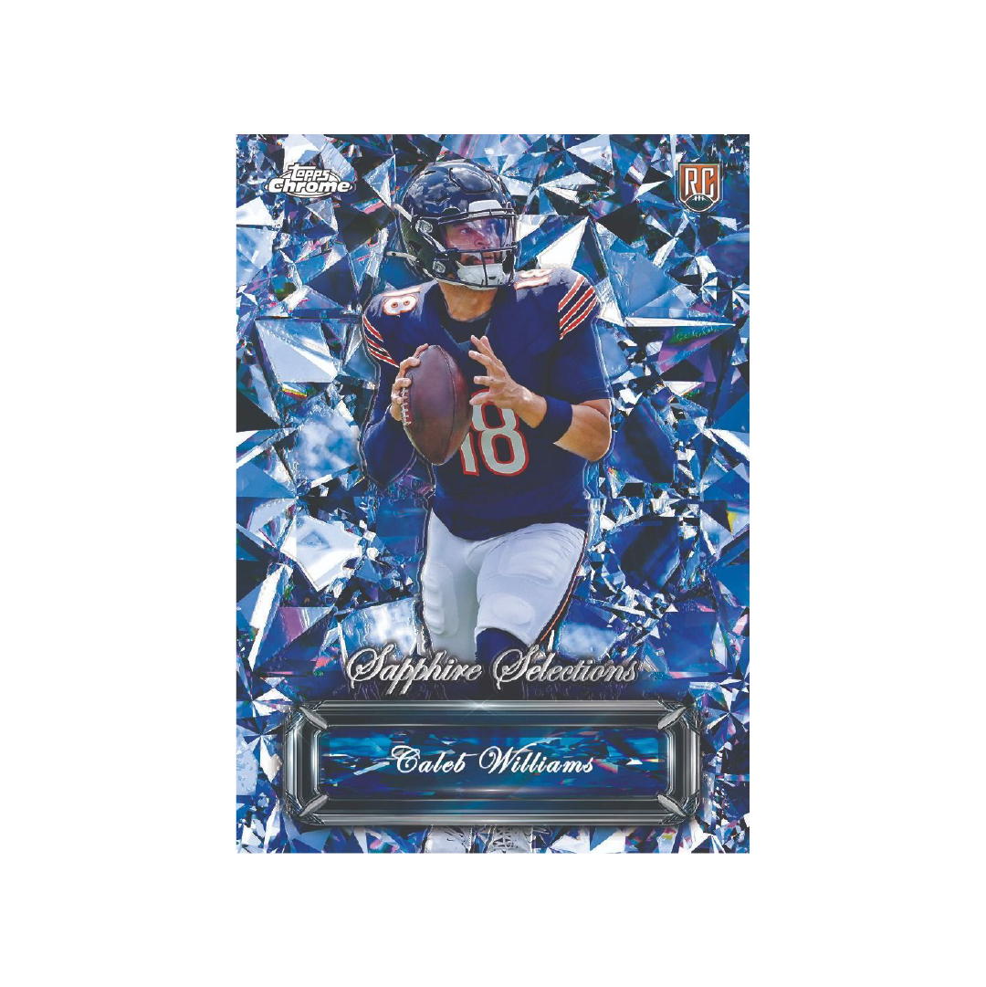 2024 Topps Chrome Sapphire Football Hobby Box - Premium Trading Cards for Collectors & Fantasy Sports Fans - Perfect for Gifts, Investments, and Game Day Excitement