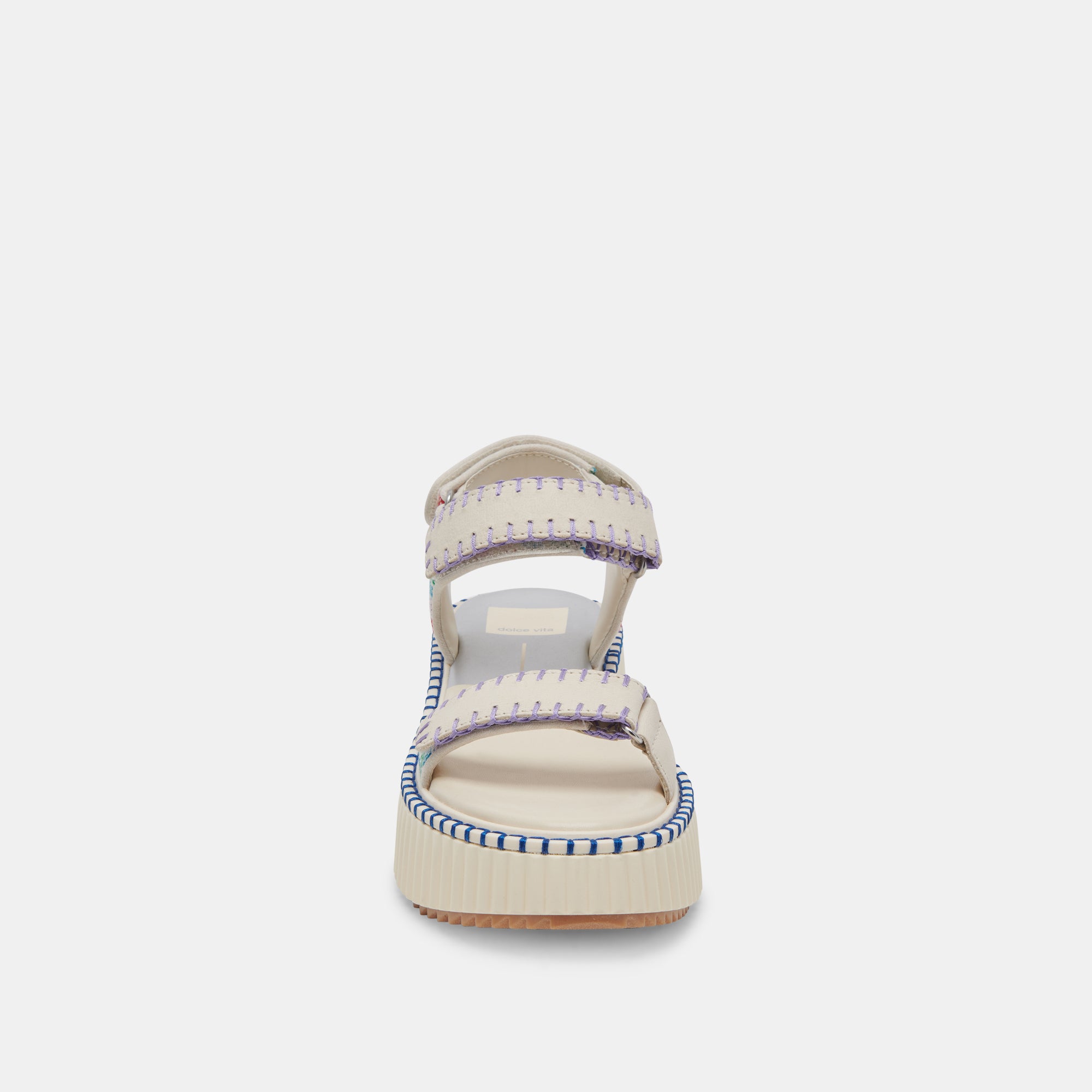 DEBRA Women's Sandals - Ivory Multi Nubuck Leather Comfortable Summer Casual Shoes for Beach, Vacation & Everyday Wear