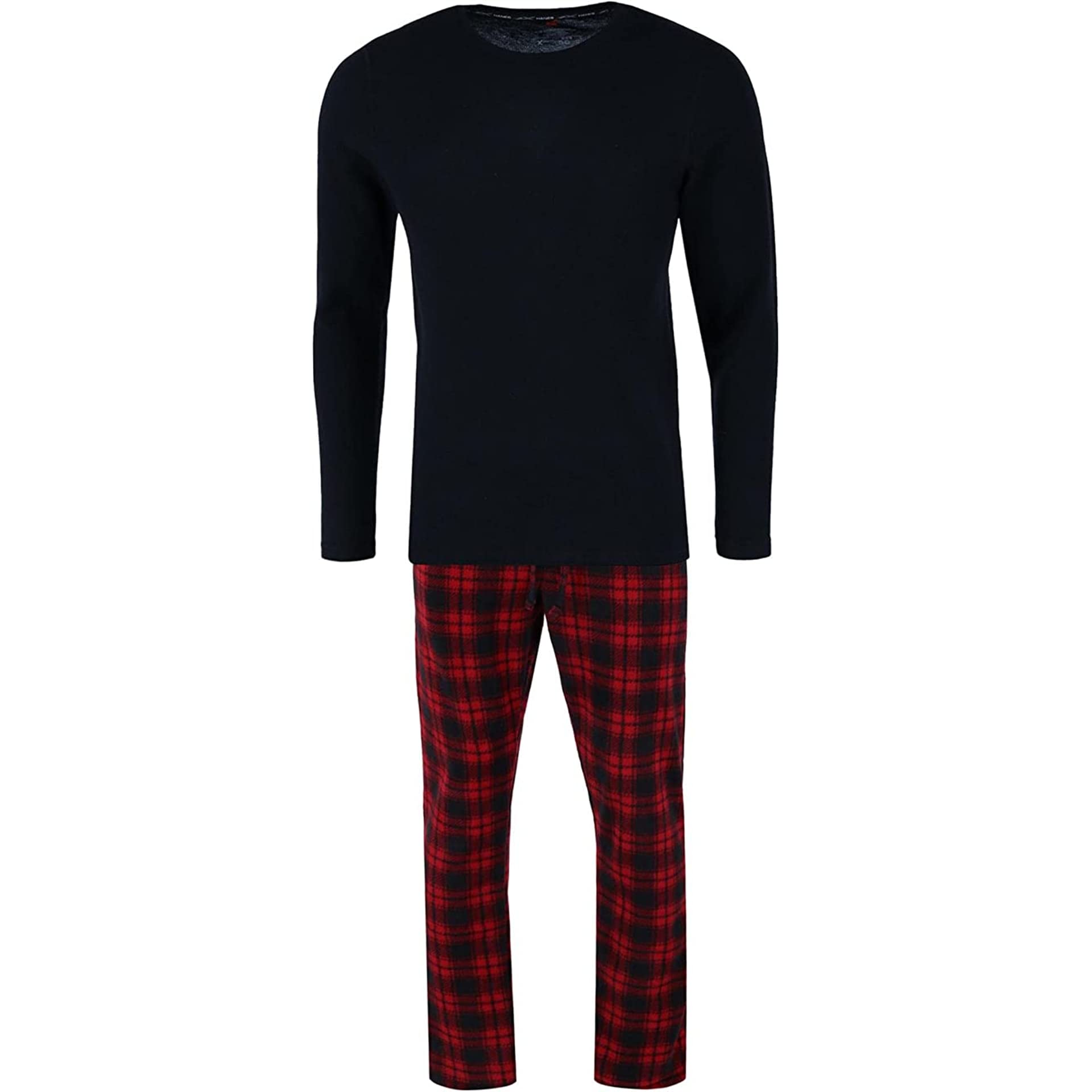 Hanes Men's Tagless Micro-Fleece Pajama Set - Soft 2-Piece Sleepwear for Winter & Lounge Wear - Perfect for Cozy Nights, Relaxing at Home & Gift Giving