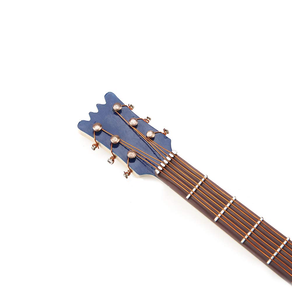 Zerodis Mini Wooden Guitar Model - Electric Guitar Miniature with Stand & Display Box - Perfect for Dollhouse Accessories, Home Decor & Musical Instrument Collectors | Great Gift for Musicians & Miniature Enthusiasts