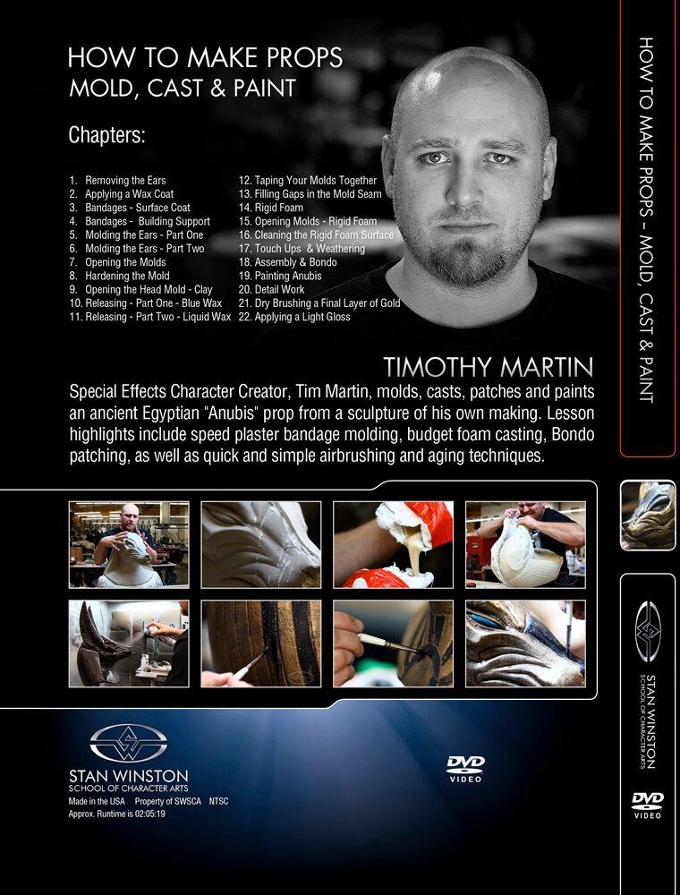 Stan Winston Studio Creature Props Making Guide - Mold, Cast & Paint Techniques (DVD) | Learn Special Effects for Movies & Halloween Costumes