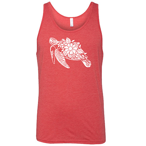 Floral Turtle Print Unisex T-Shirt - Comfortable Casual Wear for Men & Women, Perfect for Beach Outings, Summer Vacations & Relaxing Weekends
