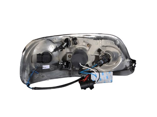 Anzo USA 111097 Ford F-150 Black Clear Projector Headlights with LED Halo Rings - Complete Pair Replacement for Enhanced Night Driving & Off-Roading