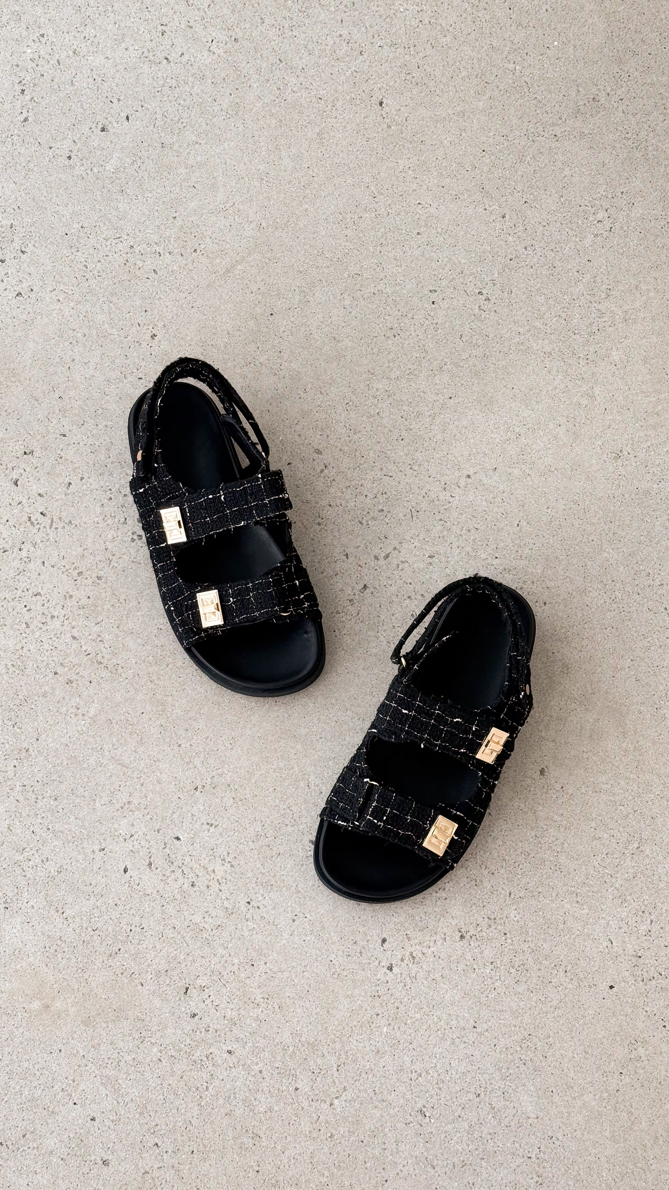 Lillian Black Boucle Flats - Comfortable Women's Ballet Shoes for Work, Office & Casual Wear | Elegant & Stylish Everyday Footwear