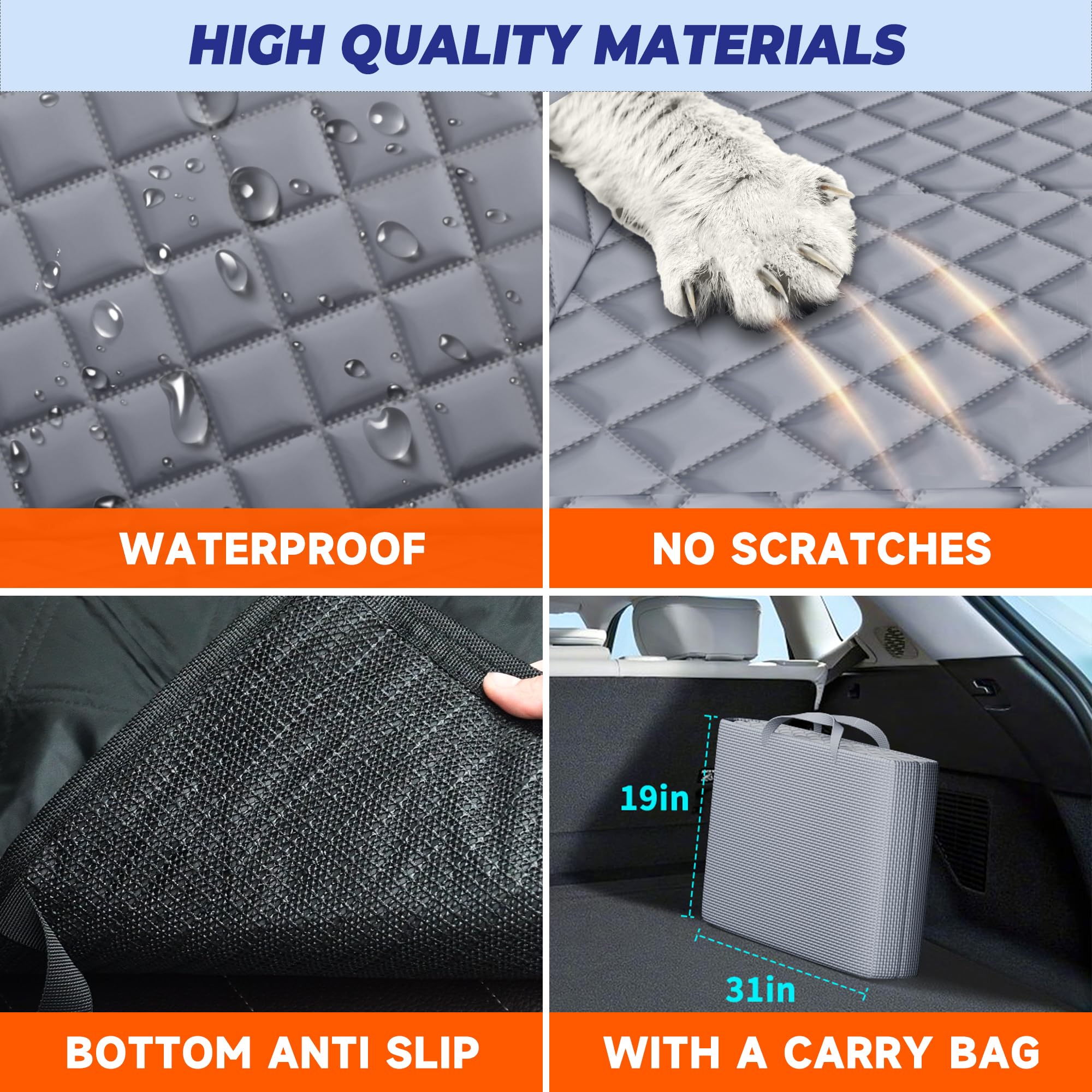 Waterproof Dog Car Seat Cover for Trucks - Heavy Duty Back Seat Protector for F150, RAM 1500, Silverado | Pet Travel Accessories & Truck Bed Protection