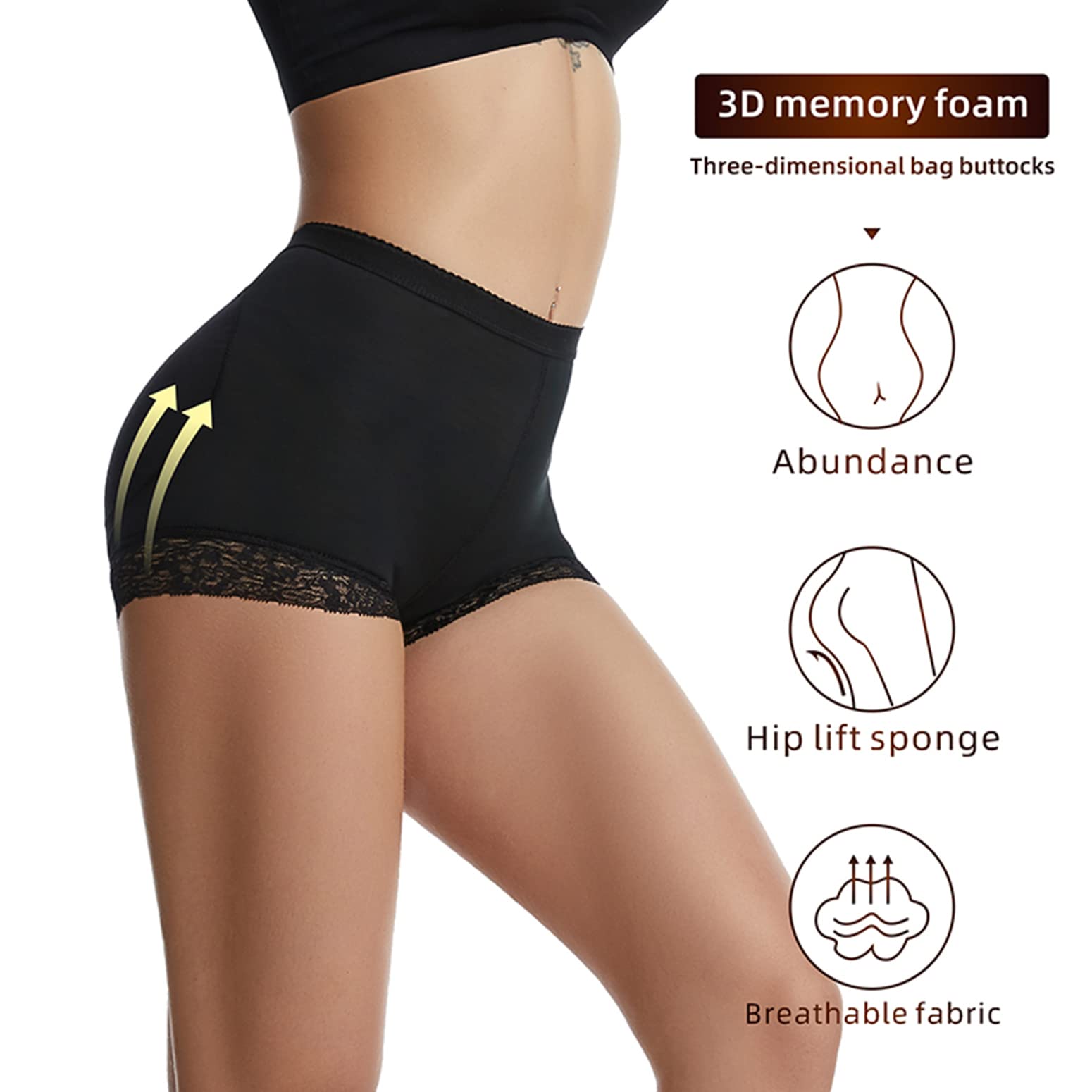 EVELIFE Women's Butt Lifting Shapewear Panties - Hip Enhancer & Fake Butt Padded Underwear for Body Shaping | Perfect for Dresses, Jeans & Special Occasions