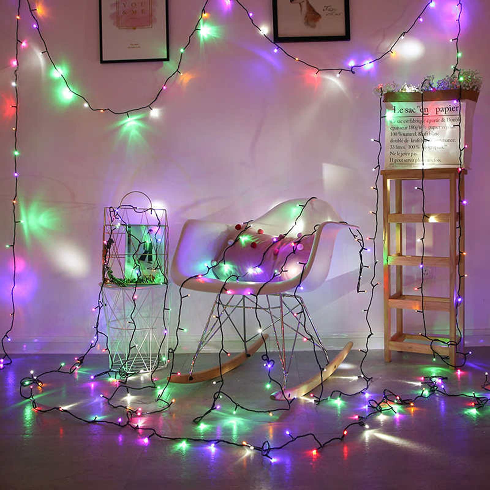 Winnerlion 10M 100LED Fairy String Lights - 8 Lighting Modes, Plug in Christmas Lights for Indoor & Outdoor Decor - Warm White & Multicolor Options - Perfect for Xmas Tree, Garden, Wedding, Party & Home Decoration