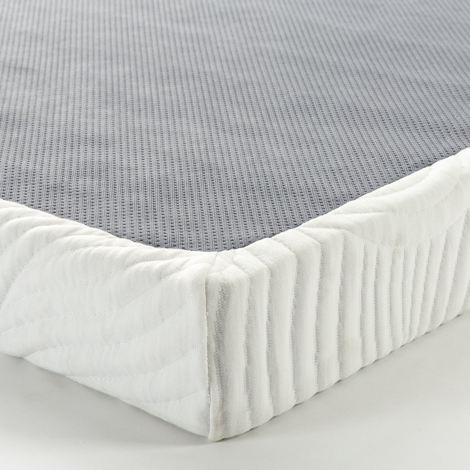 ZINUS 4 Inch Quick Lock Metal Smart Box Spring Mattress Foundation - Strong Steel Frame, Easy Assembly, Full Size, White - Perfect for Bedroom, Guest Room & Dormitory Use