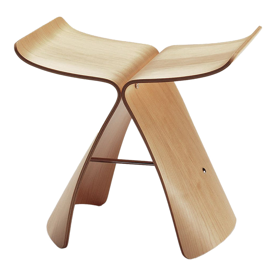 Vitra Butterfly Stool - Modern Mid-Century Lounge Chair for Living Room & Office - Compact Design for Small Spaces & Reading Nooks