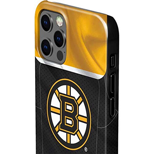 Official NHL Boston Bruins Home Jersey Design Skinit Lite Phone Case for iPhone 12 Pro Max - Slim Protective Cover for Sports Fans & Hockey Enthusiasts - Perfect for Game Days, Travel & Everyday Use