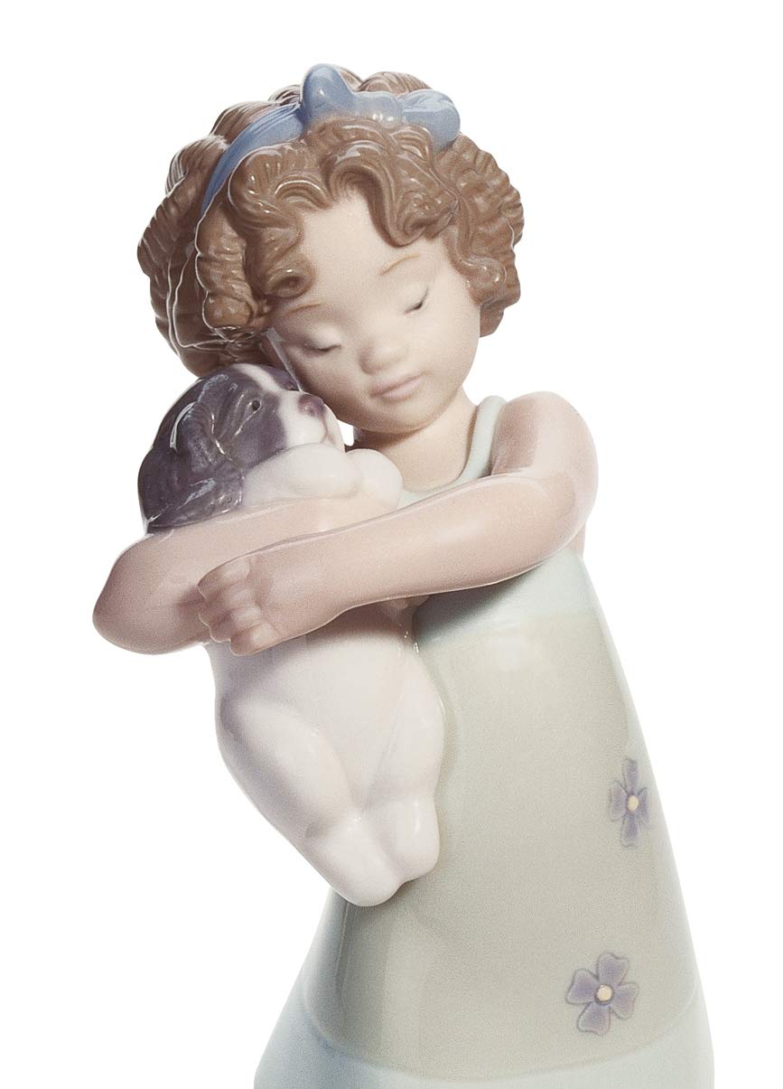 LLADRÓ Learning to Care Girl Figurine - Handcrafted Porcelain Collectible Statue for Home Decor & Gift Giving | Perfect for Display in Living Rooms, Bedrooms, or as a Thoughtful Present