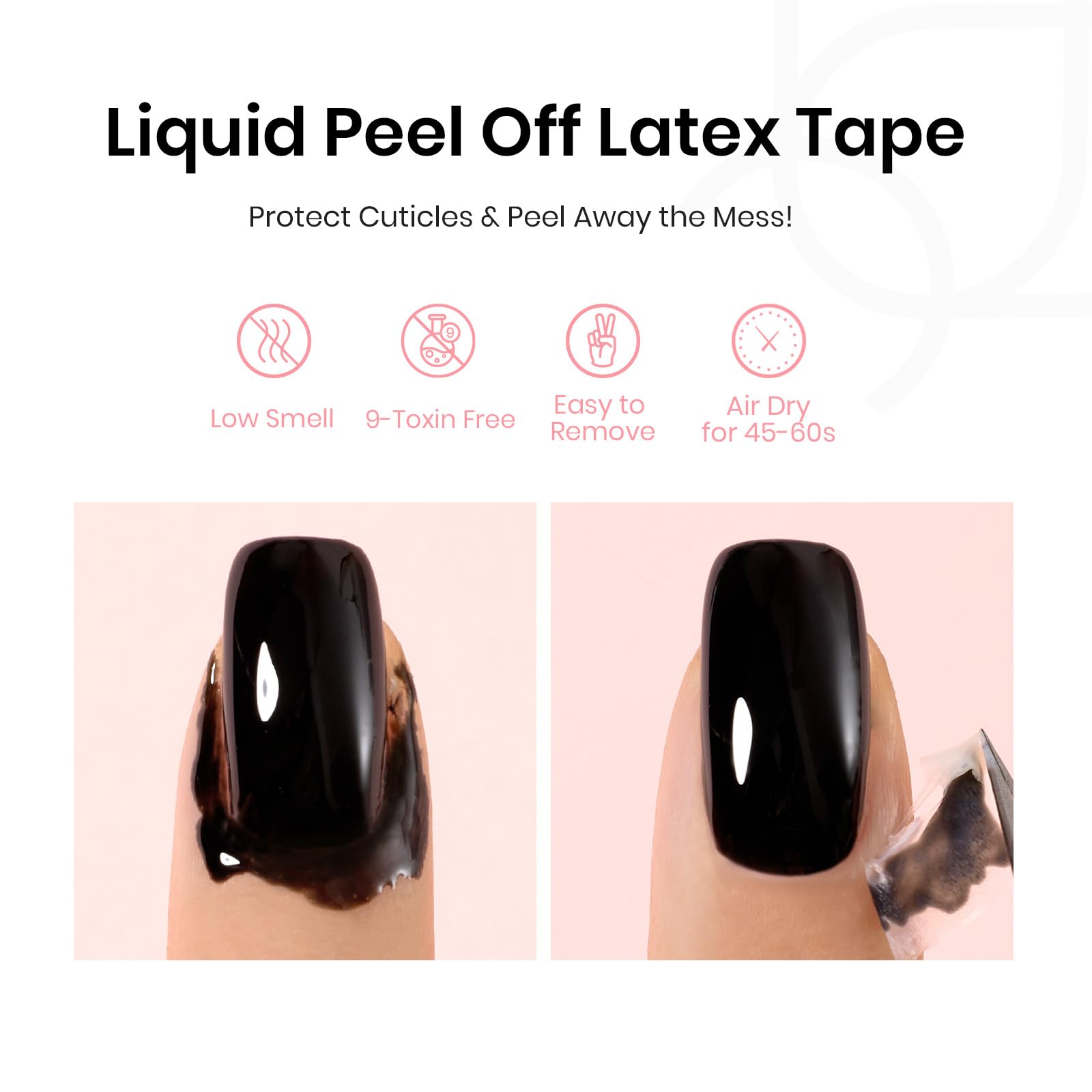 Beetles French Tip Nail Stamp Kit - Silicone Nail Art Stamper with Long Stamper & Cuticle Guard | UV LED Gel Polish Manicure Set for Women | Perfect for Home Salon & DIY Nail Designs