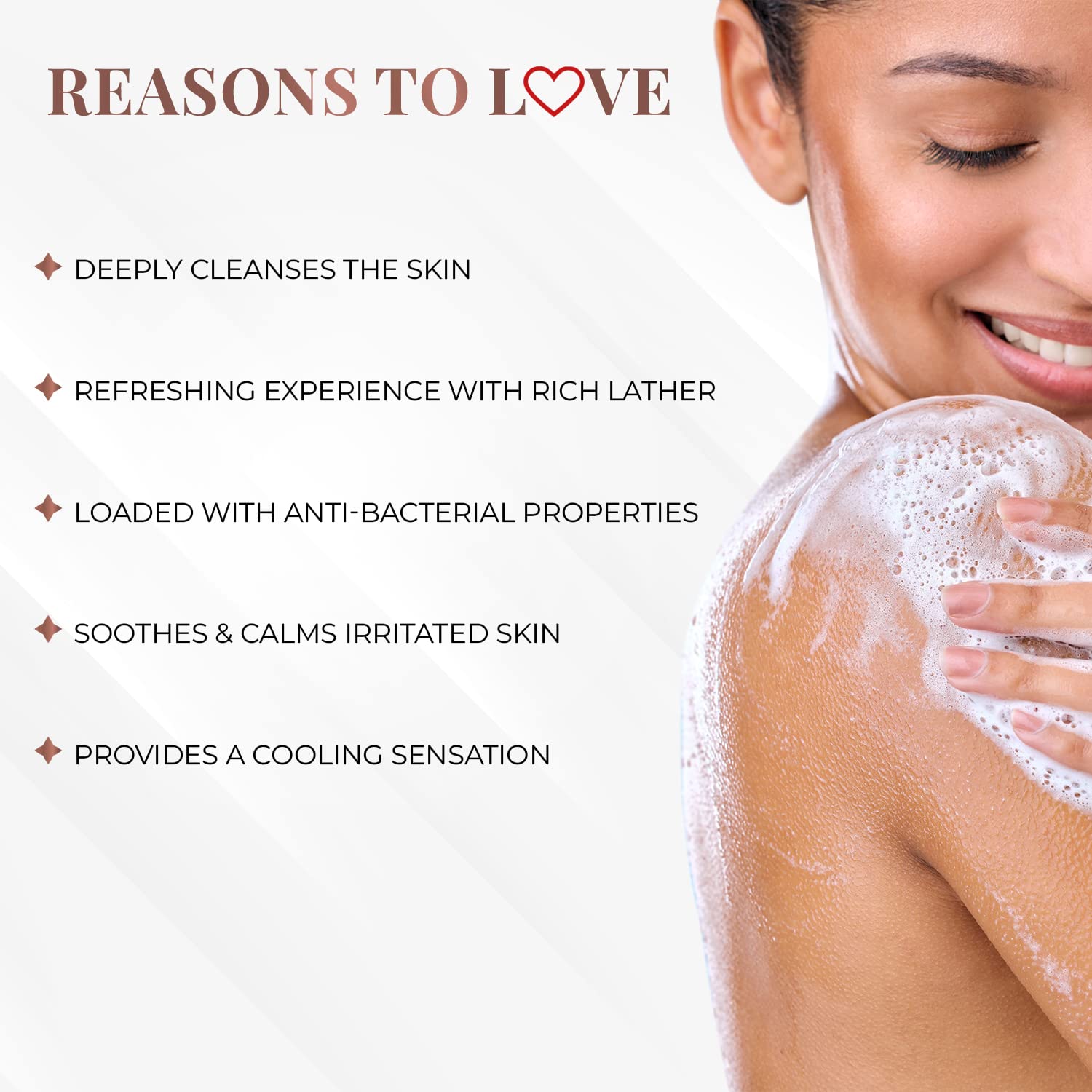 Just Herbs Deep Cleansing Cooling Body Wash with Mint & Activated Charcoal - 300ml Detoxifying Shower Gel for Men & Women - Refreshing for Post-Workout & Hot Summer Days