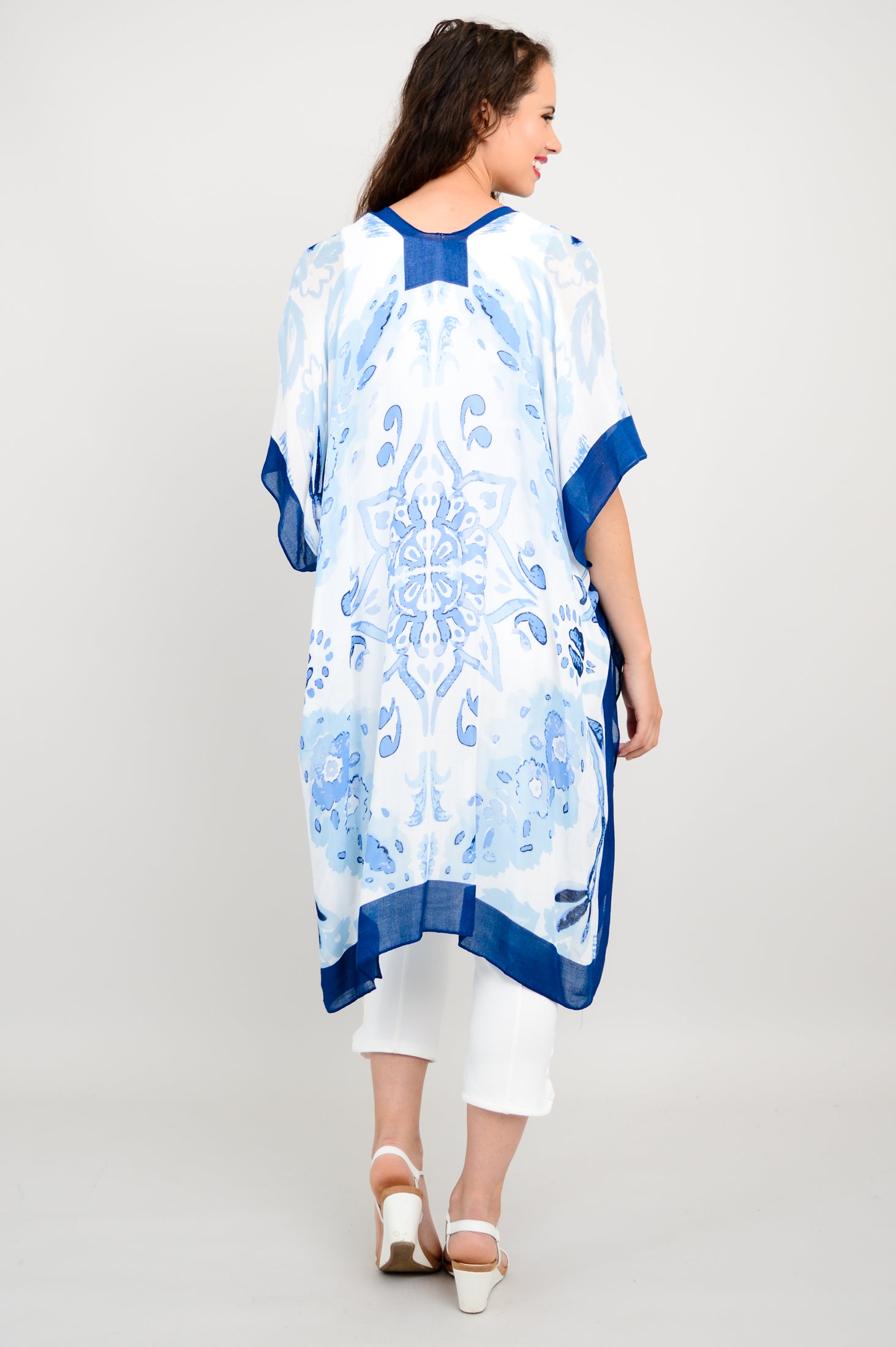 Darcy Blue Linen One Size Dress - Perfect for Casual Outings, Beach Wear & Summer Fashion