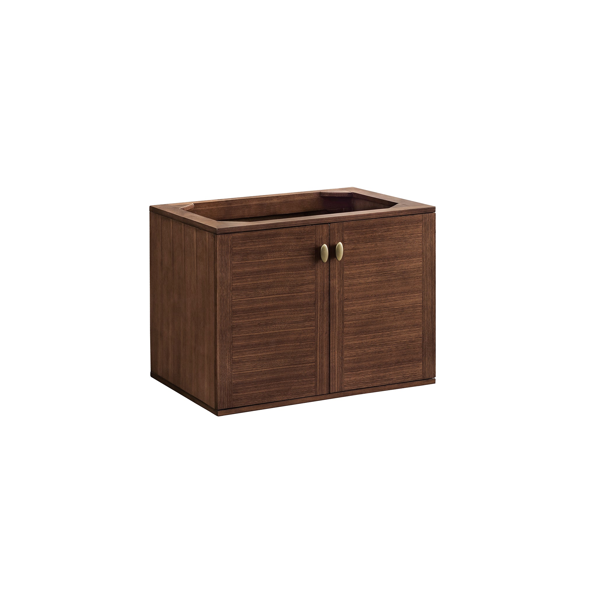 Amberly 30 Inch Single Bathroom Vanity with Sink - Mid Century Modern Walnut Finish for Small Space & Powder Room Remodel