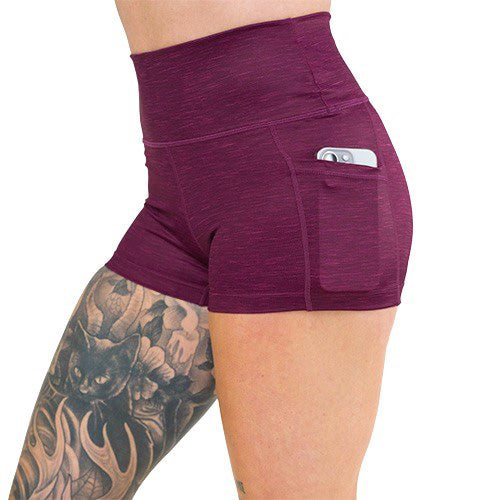 Heather Berry Women's Casual Shorts - Comfortable Stretchy Summer Shorts for Running, Yoga, and Outdoor Activities