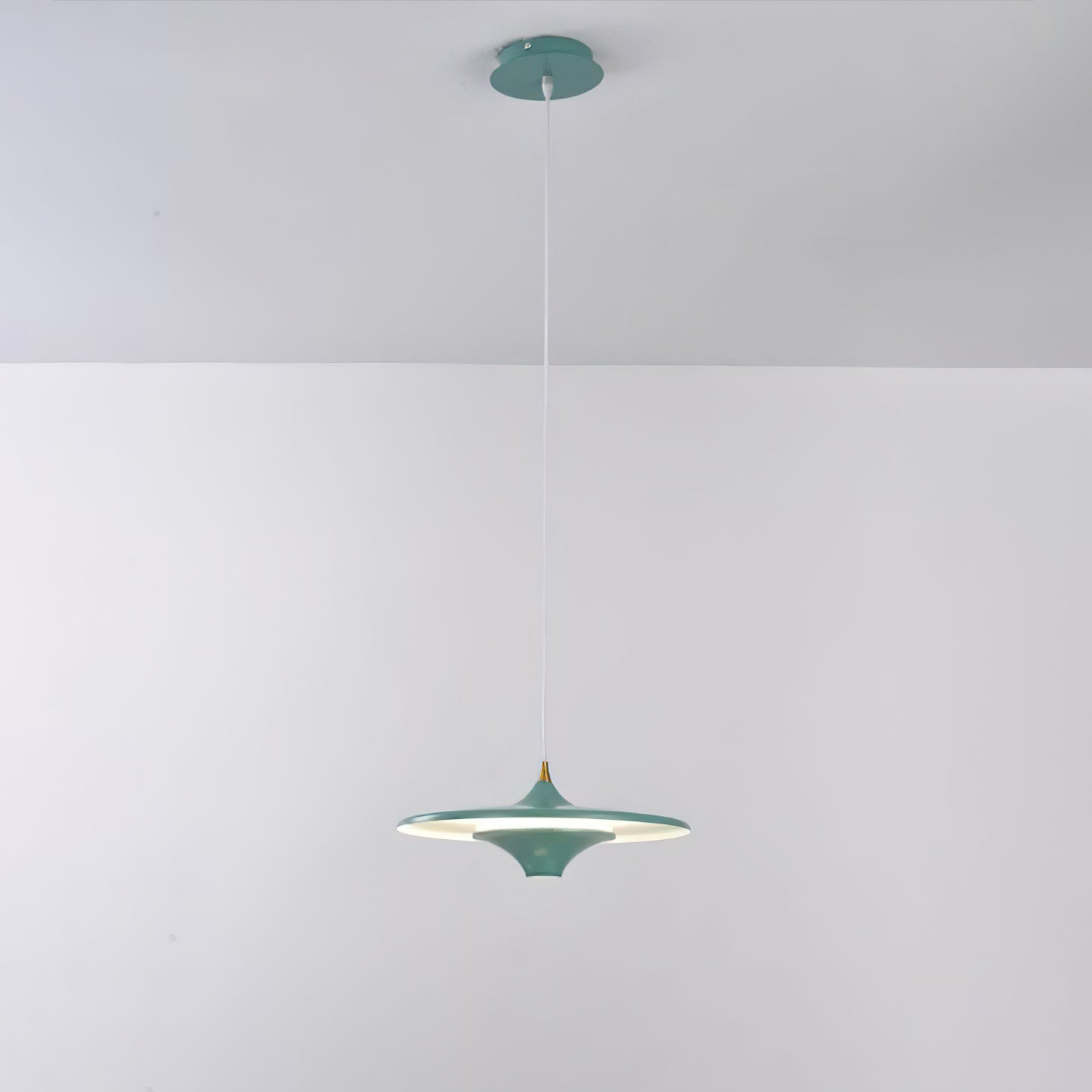 Stylish Small Spaceship Pendant Lamp - Modern UFO-Themed Ceiling Light for Bedroom, Kids Room & Sci-Fi Decor | Dimmable LED Hanging Light Fixture