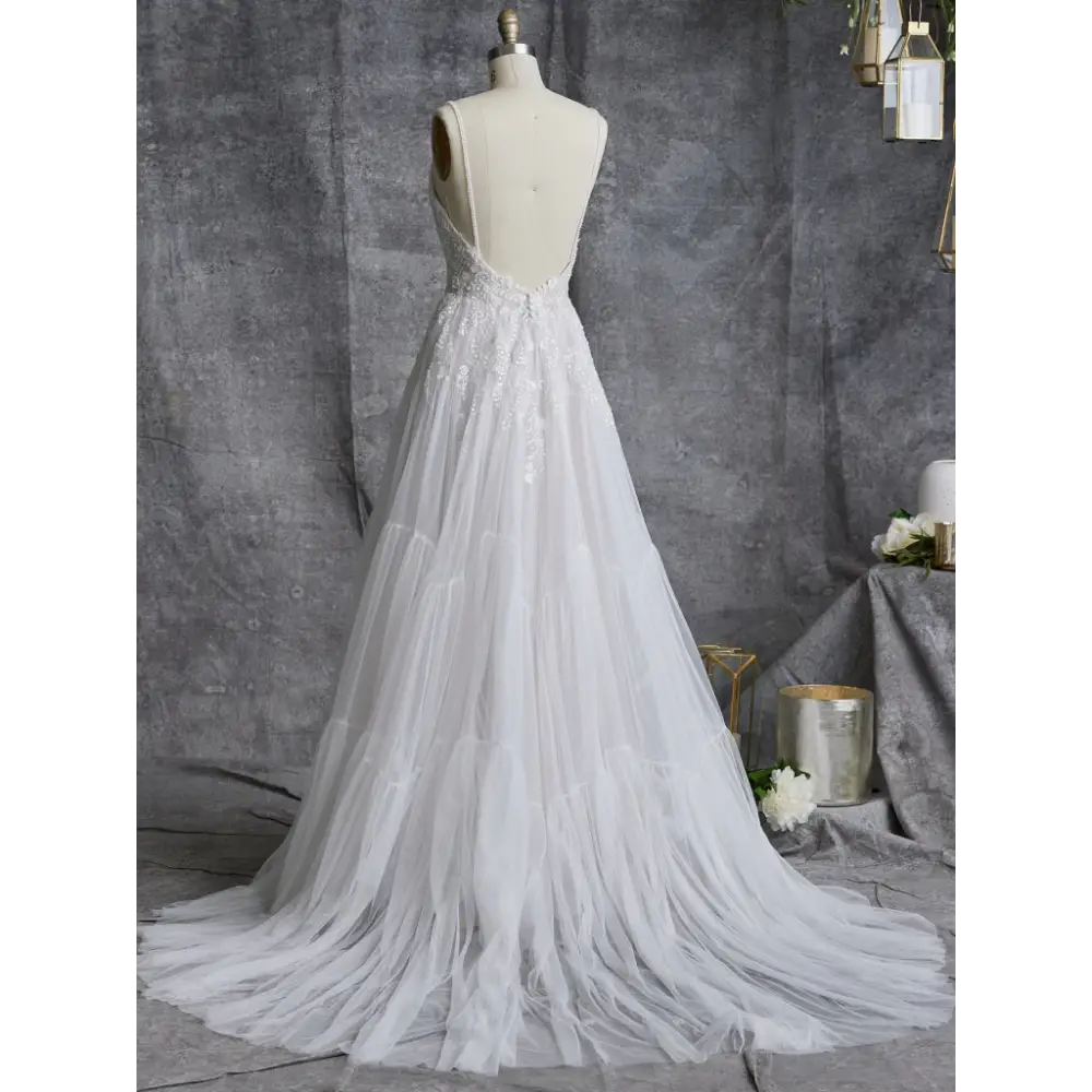 Keisha by Maggie Sottero - Elegant Lace Wedding Dress for Brides | Perfect for Church Ceremonies & Beach Weddings