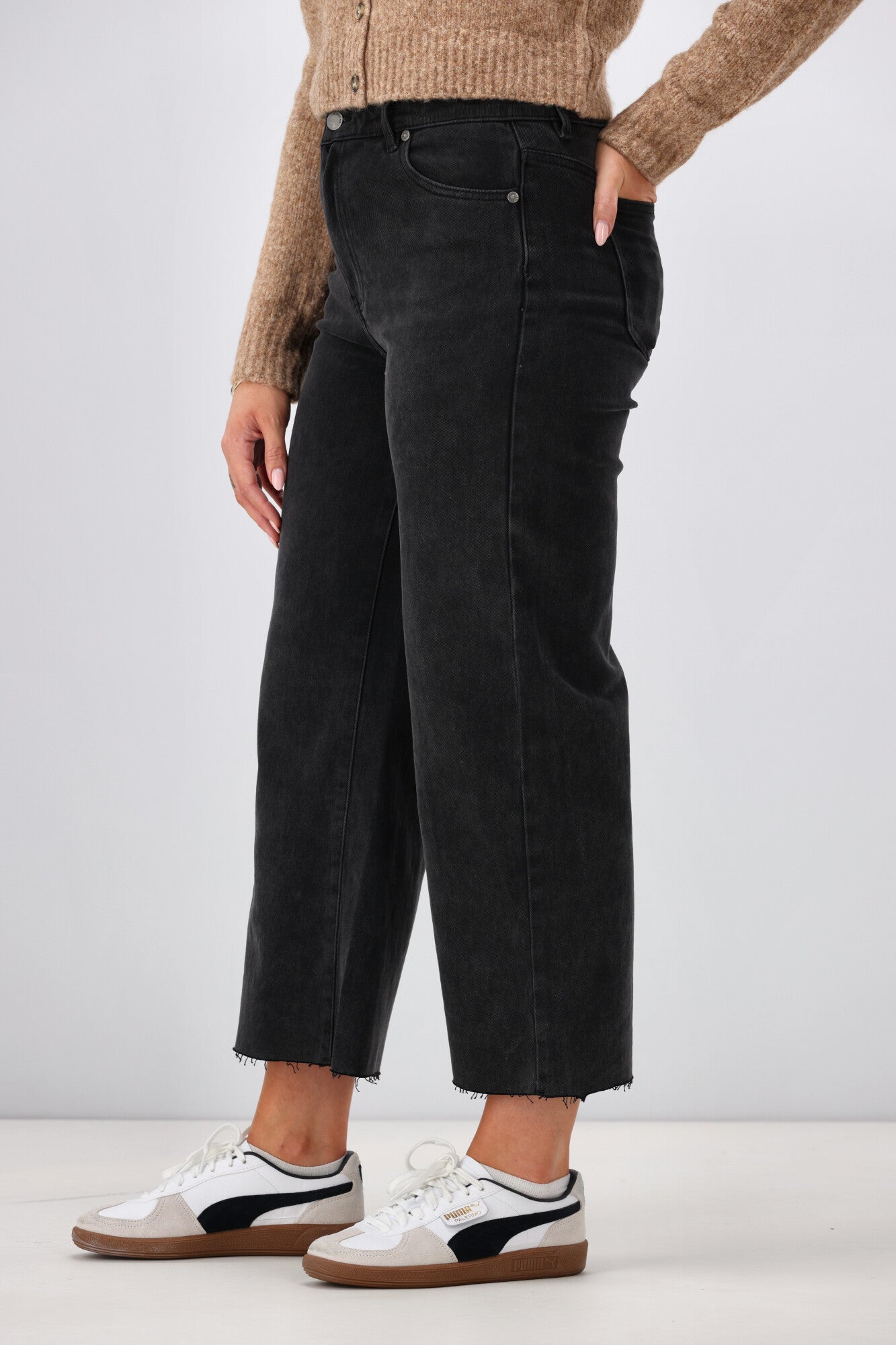 All About Eve Charlie High Rise Leg Washed Black Jeans for Women - Stylish Skinny Denim Pants for Casual Wear & Night Out