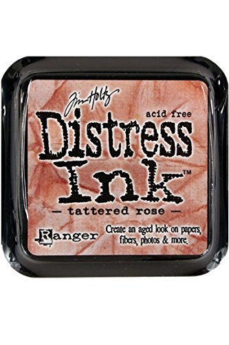Ranger Tim Holtz Distress Ink Pad - Tattered Rose - Acid-Free Water-Based Ink for Scrapbooking, Card Making & Mixed Media Art Projects